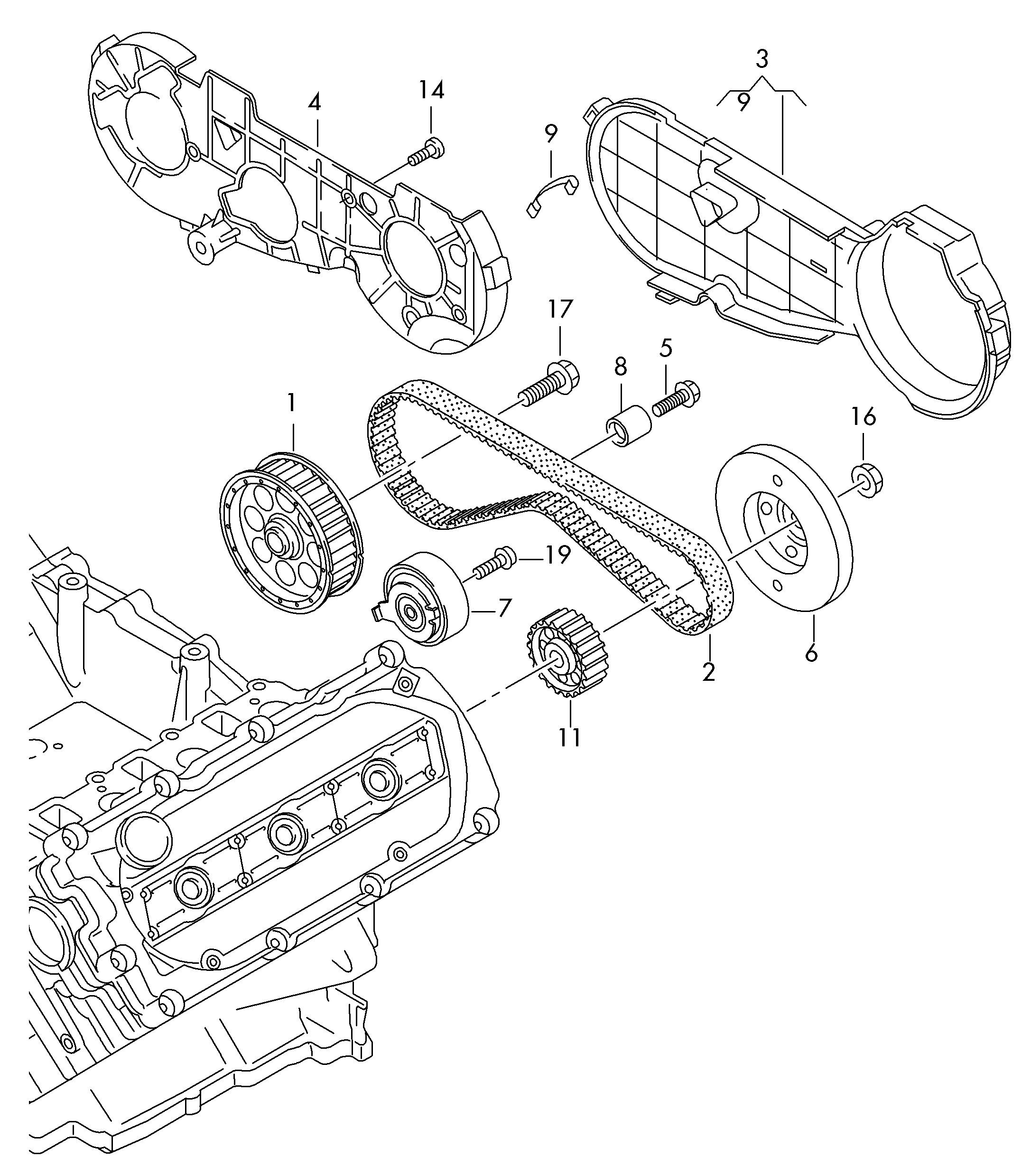 VW 03L 109 244 D - Parazīt / Vadrullītis, Zobsiksna onlydrive.pro