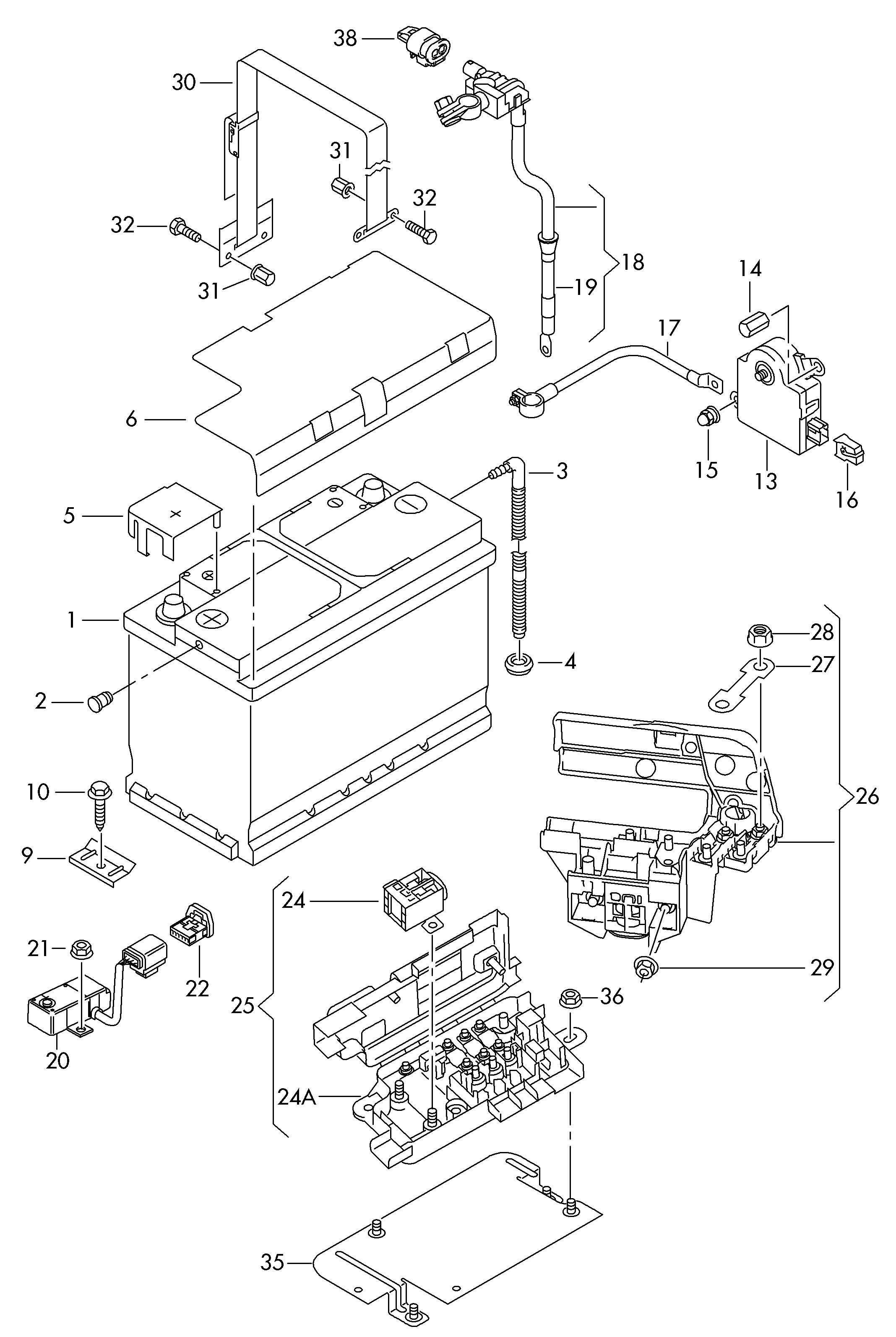 VAG 000915105CE - Startera akumulatoru baterija onlydrive.pro