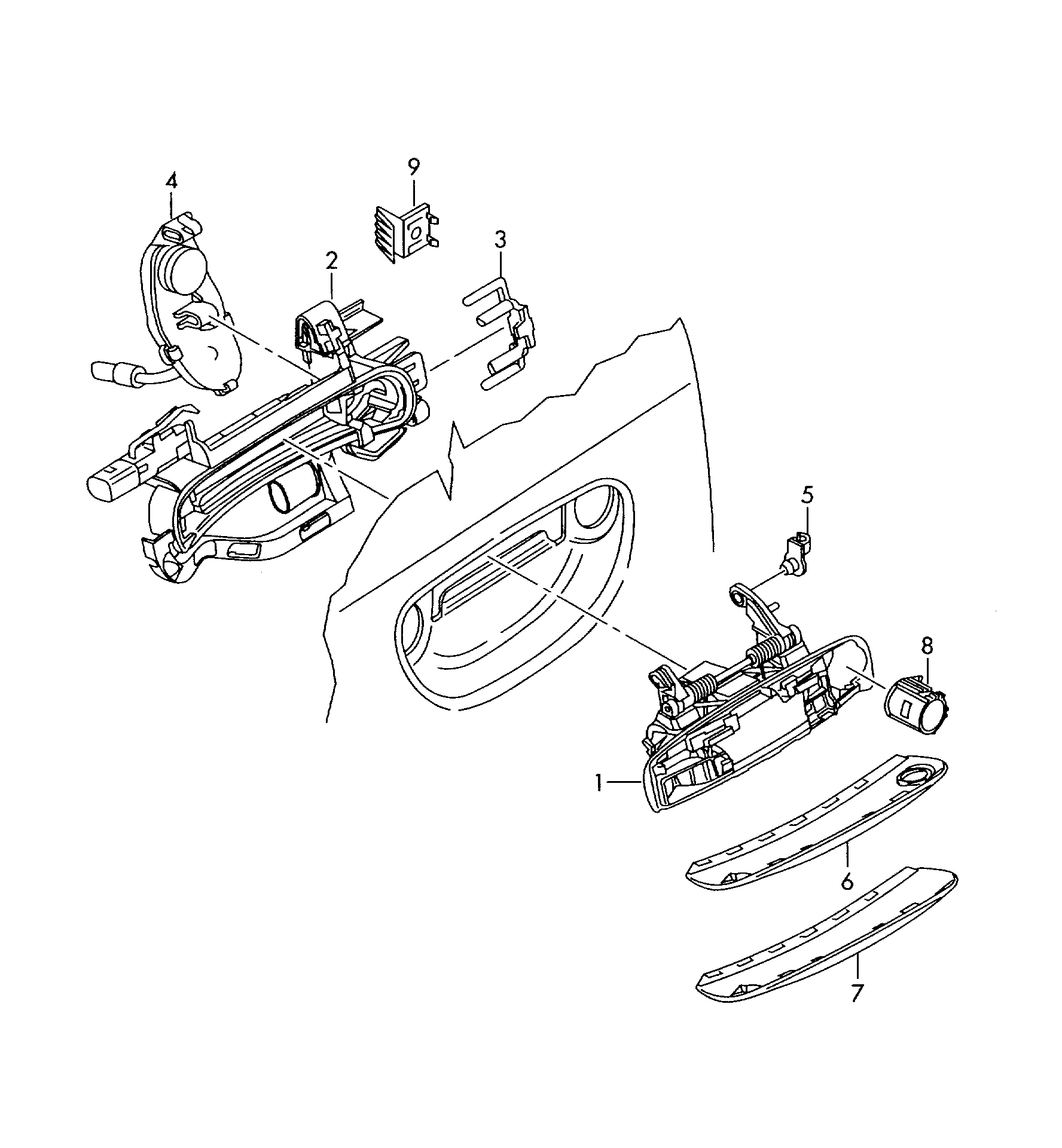 Seat 4F0 837 207B - Durų rankenėlė onlydrive.pro