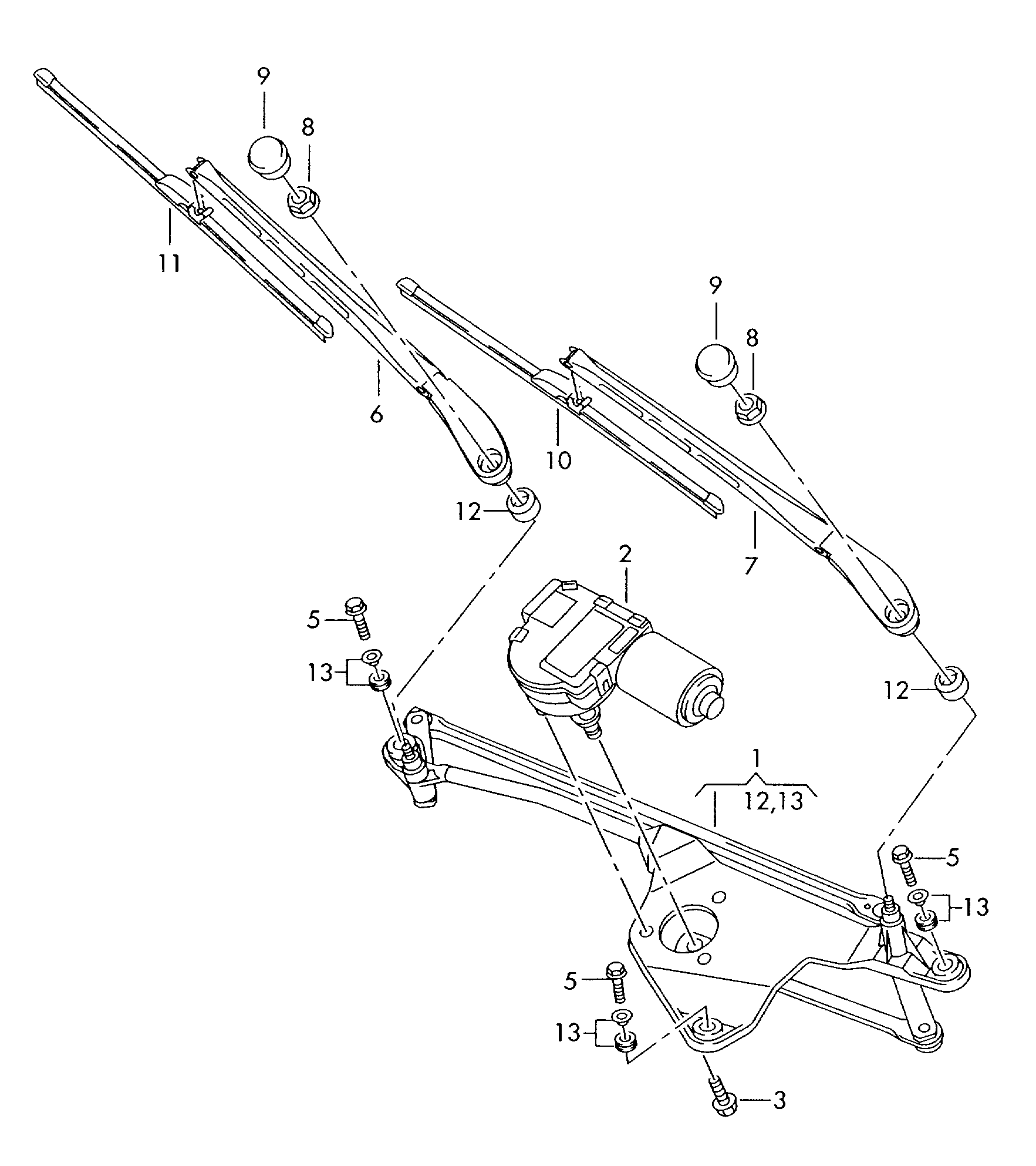 VW 4E1 955 425 D - Wiper Blade onlydrive.pro