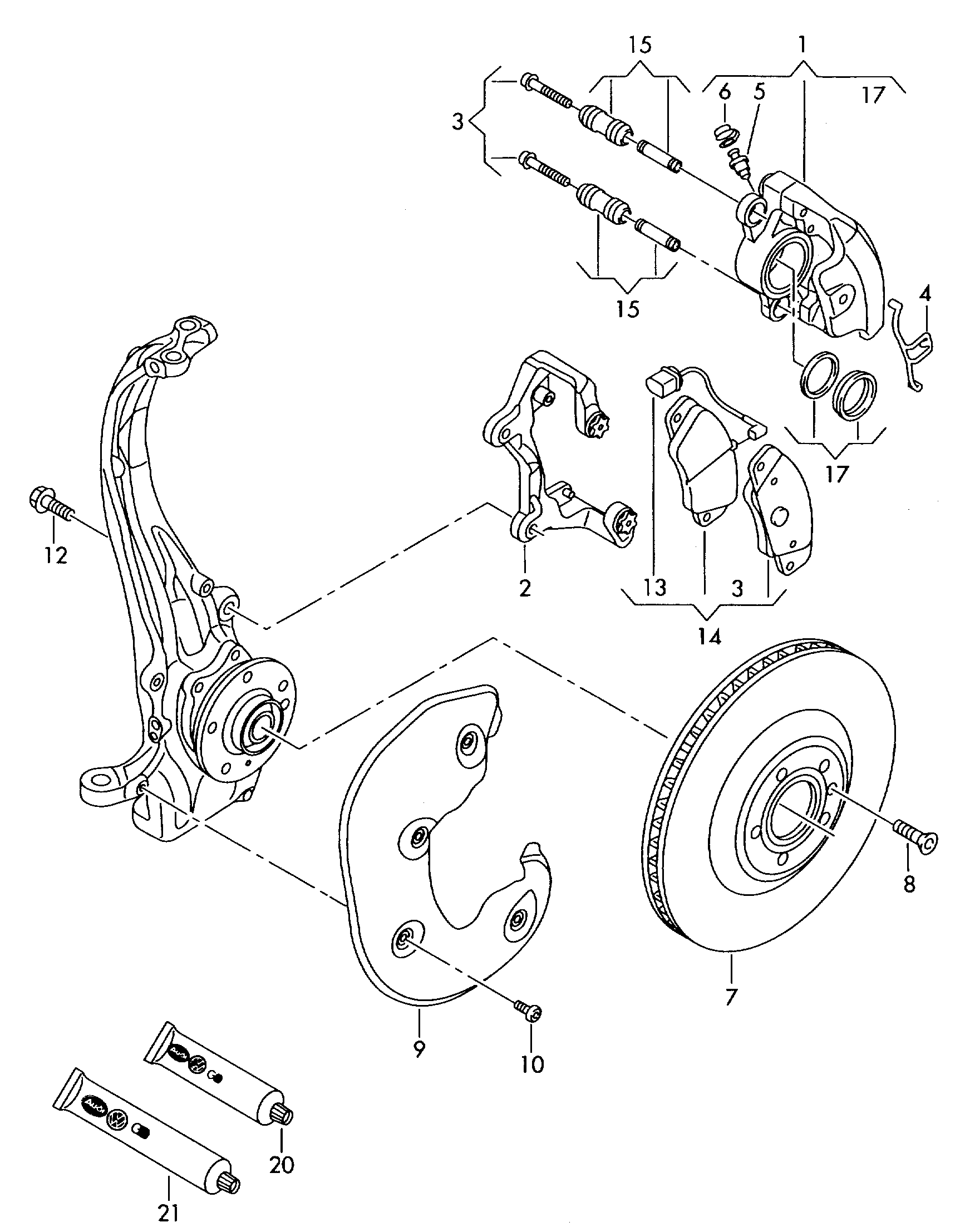 VAG 8K0 698 151 C - Brake Pad Set, disc brake onlydrive.pro