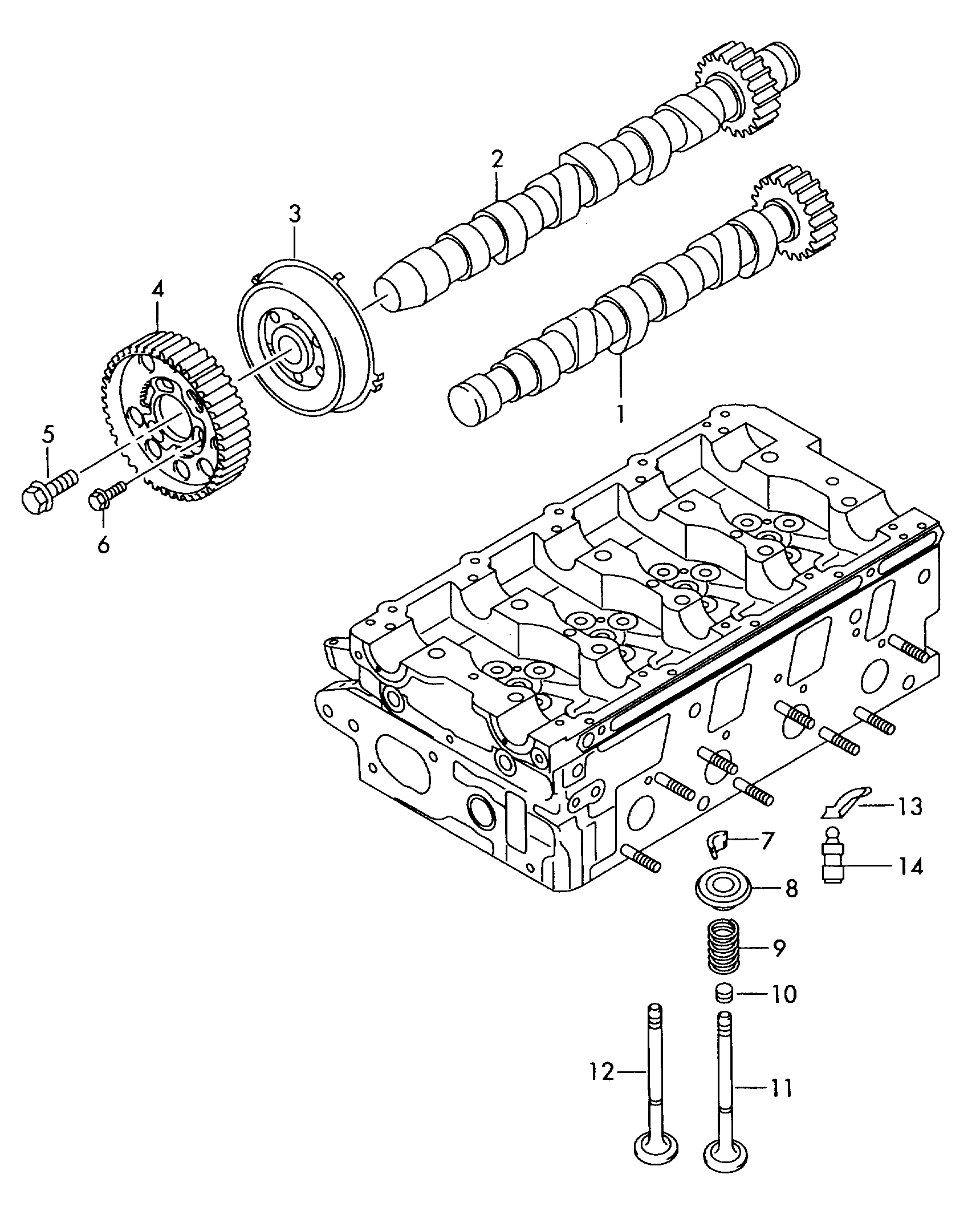 Skoda 03L109022D - Camshaft onlydrive.pro