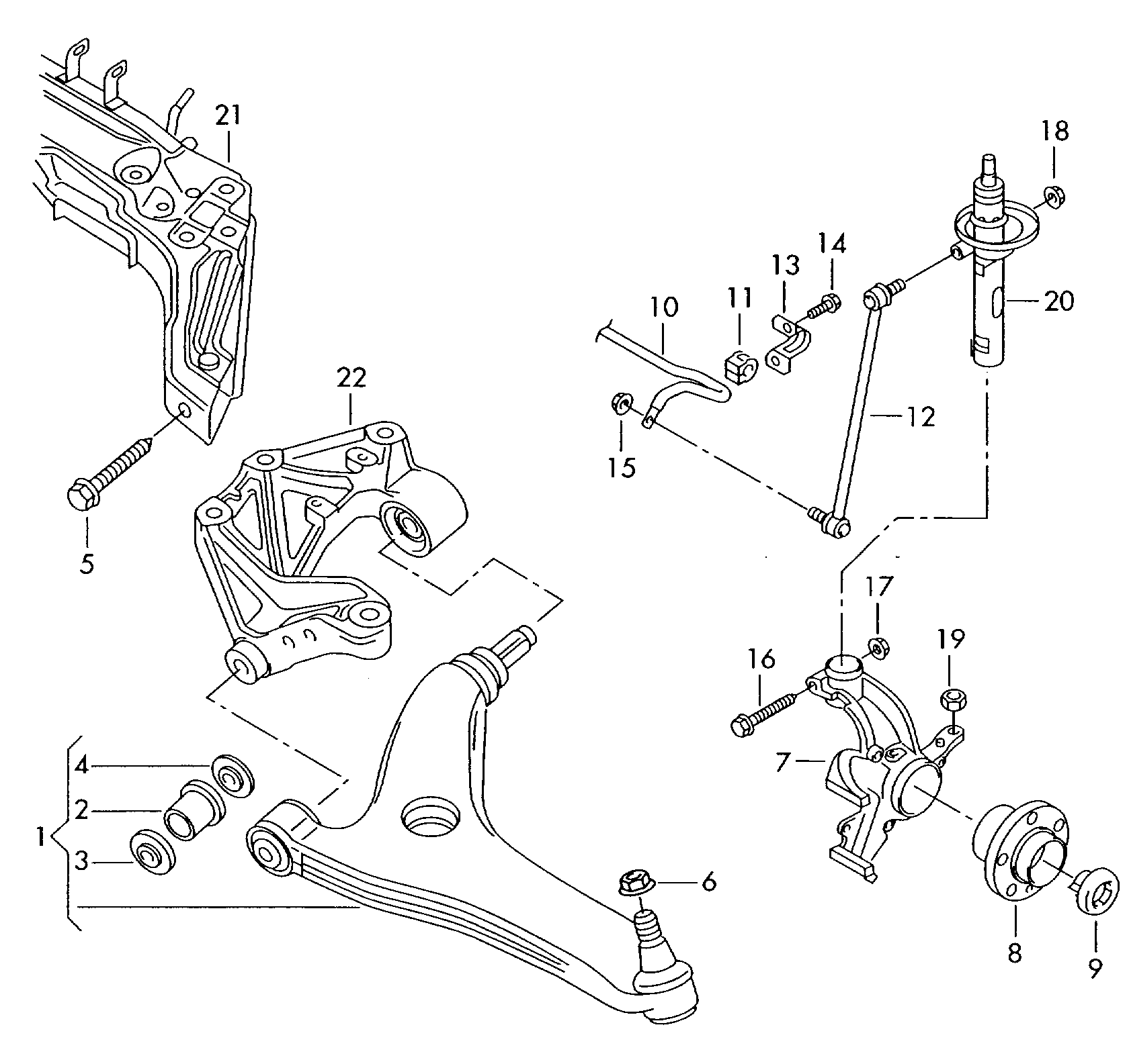 Skoda 6Q0 411 315 G - Stiepnis / Atsaite, Stabilizators onlydrive.pro