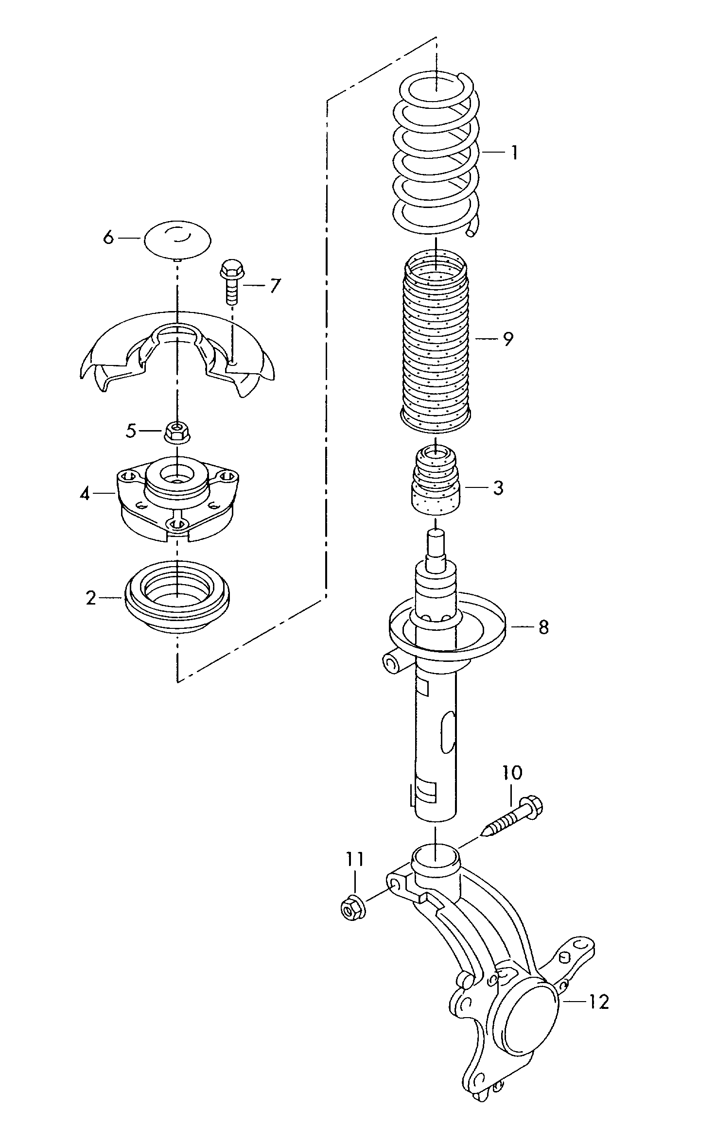 Skoda 8Z0 412 331 - Top Strut Mounting onlydrive.pro