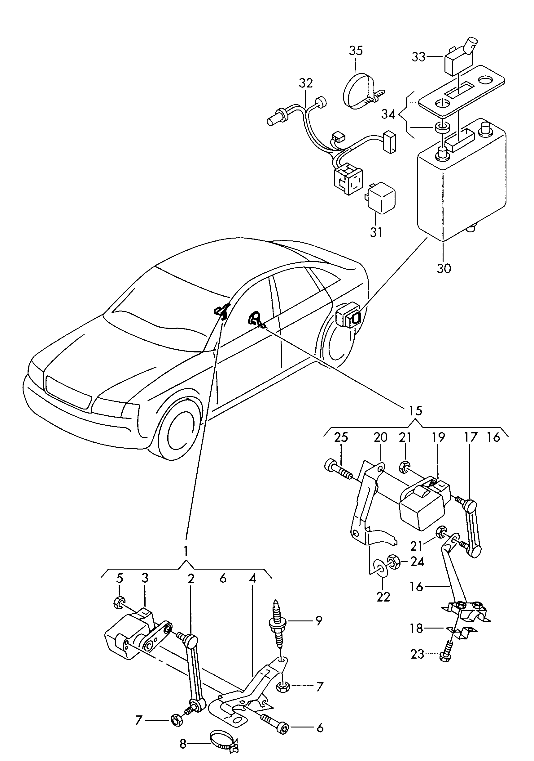 VAG 4B0 907 503 A - Sensor, Xenon light (headlight range adjustment) onlydrive.pro