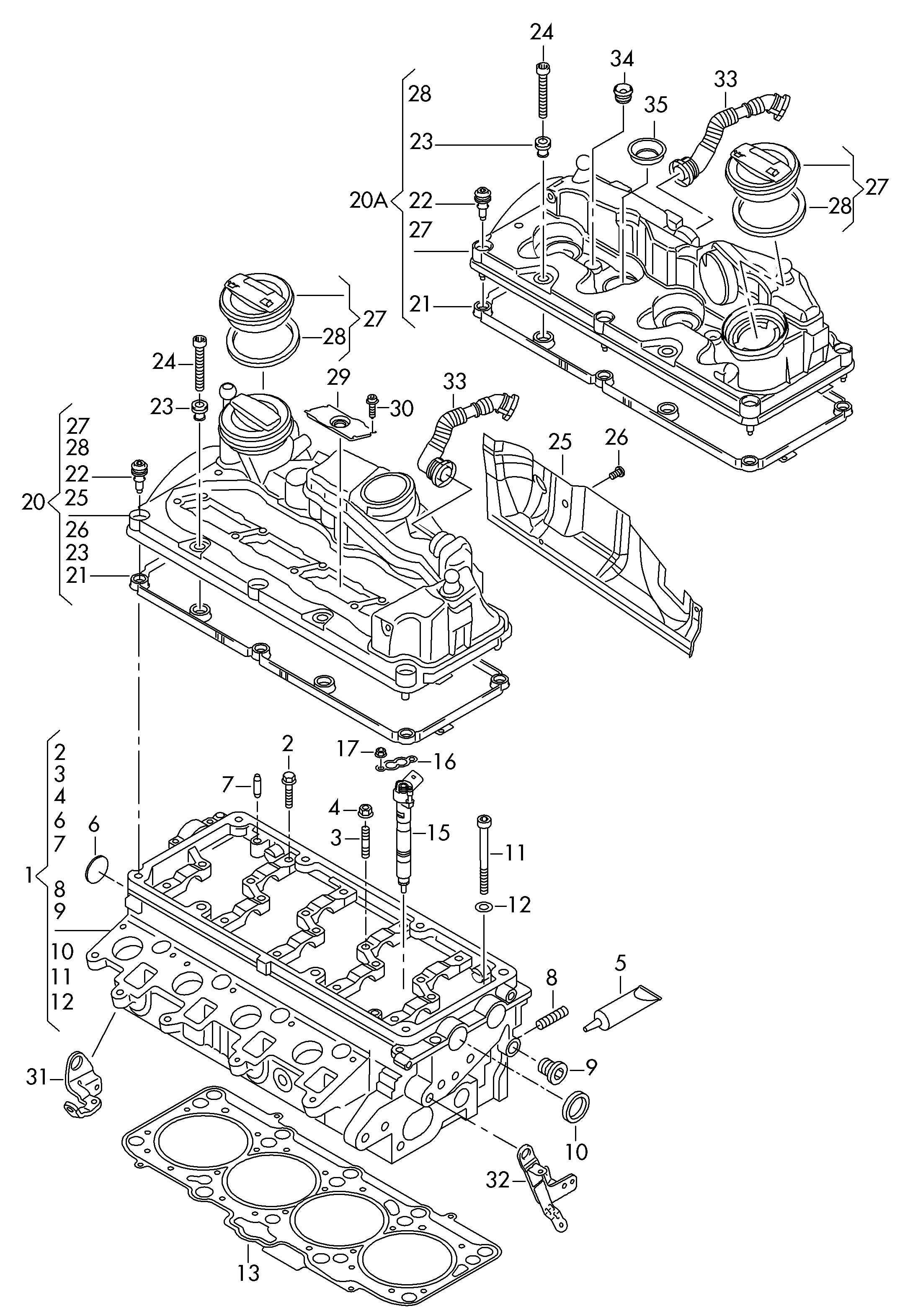 Seat 057103831B - Tihendikomplekt, klapikaas onlydrive.pro