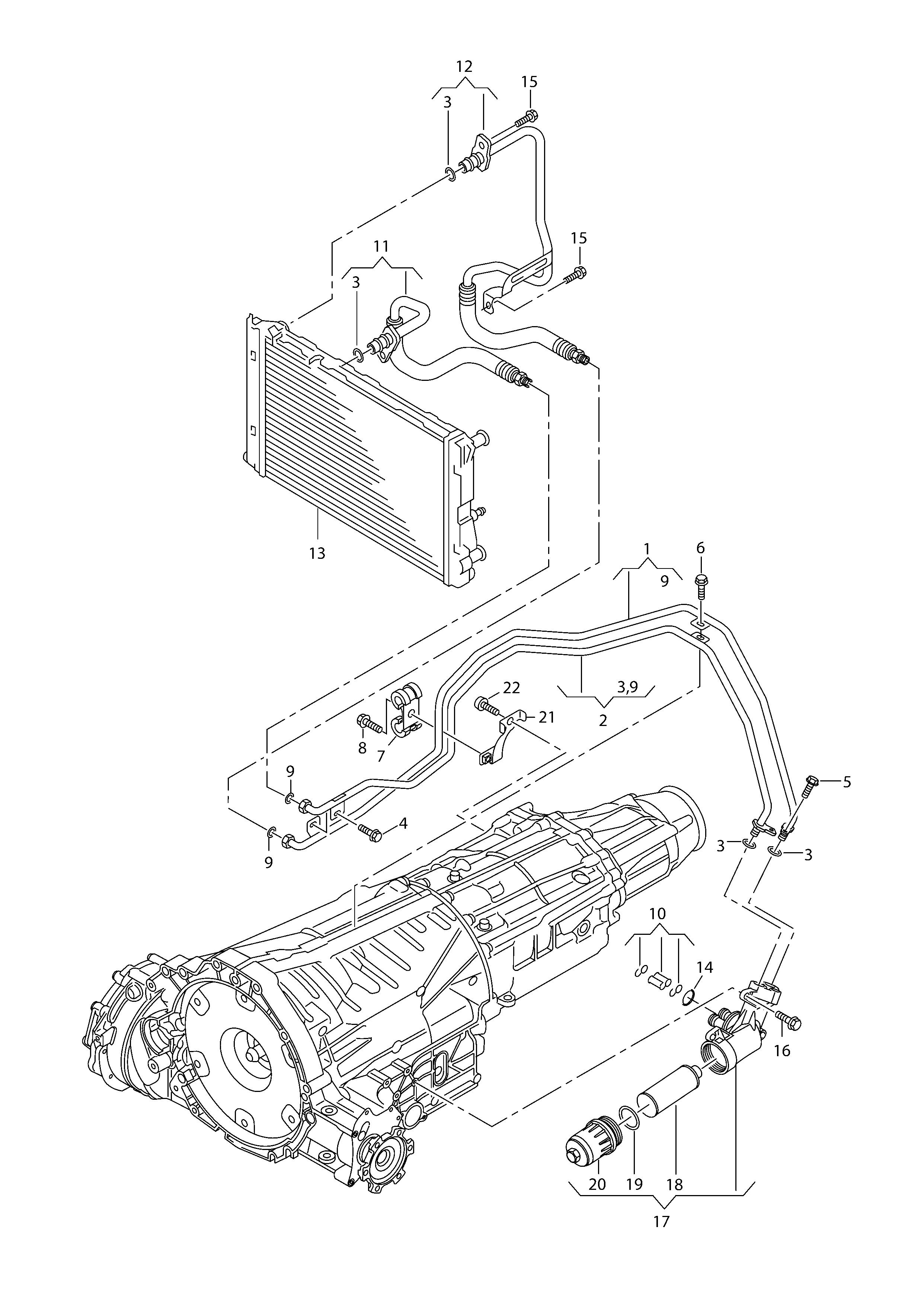 VAG 0B5 325 240 B - Гидрофильтр, автоматическая коробка передач onlydrive.pro