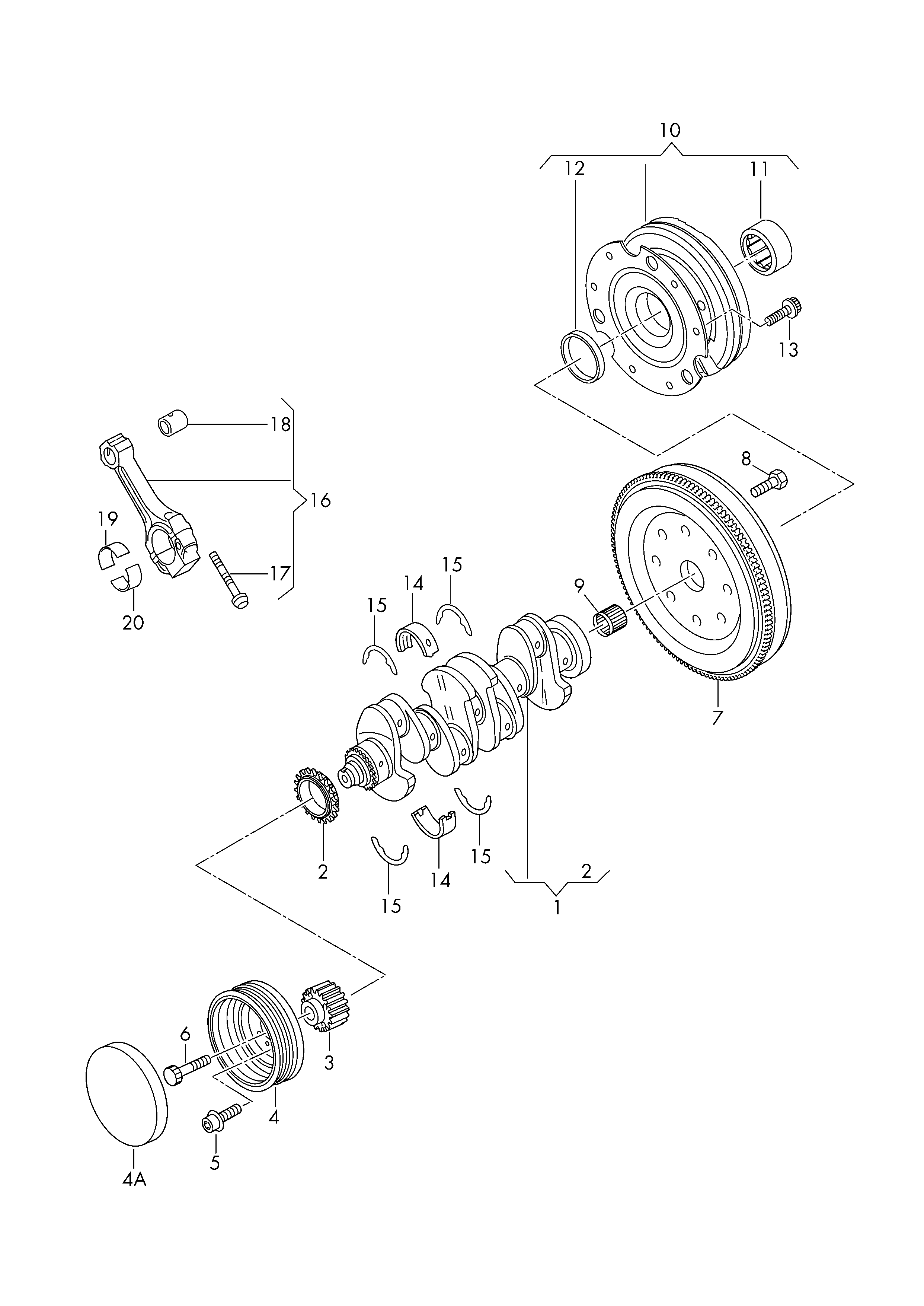 VW 03L 105 701 F - Conrod Bearing Set onlydrive.pro