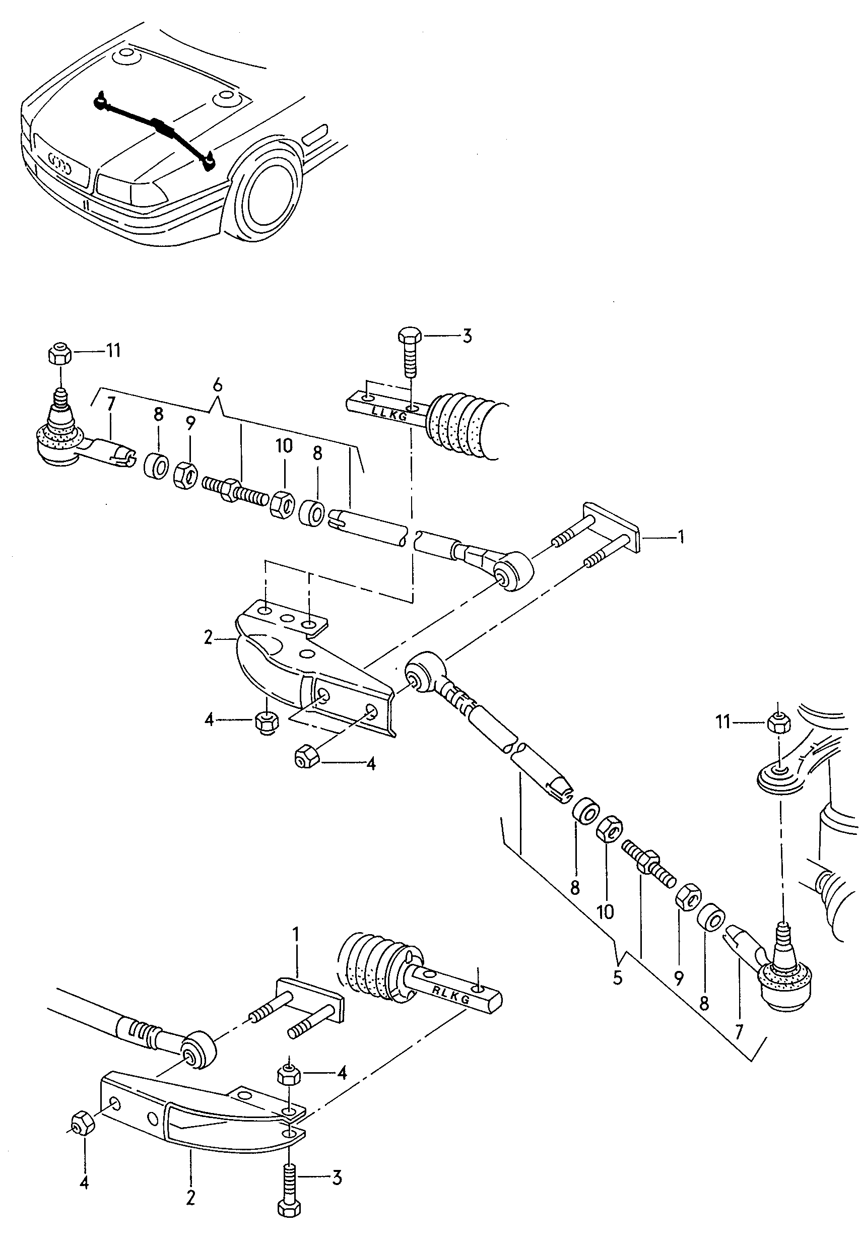 VAG 811419812A - Stūres šķērsstiepņa uzgalis onlydrive.pro