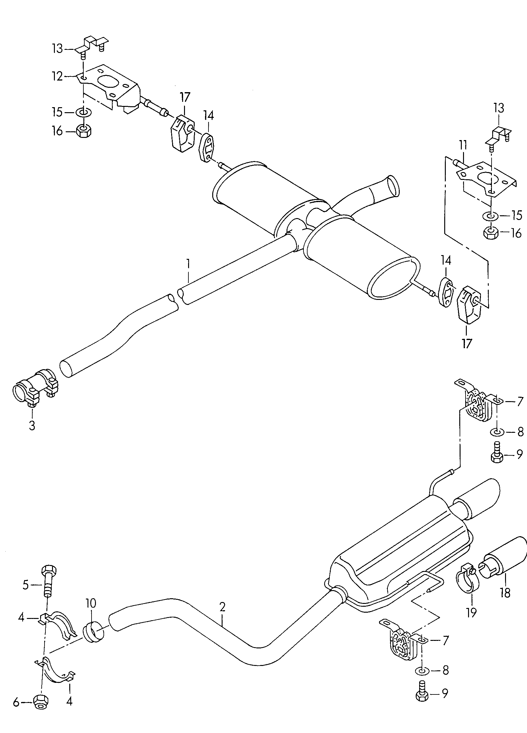 VW 8A0 253 144 E - Holding Bracket, silencer onlydrive.pro