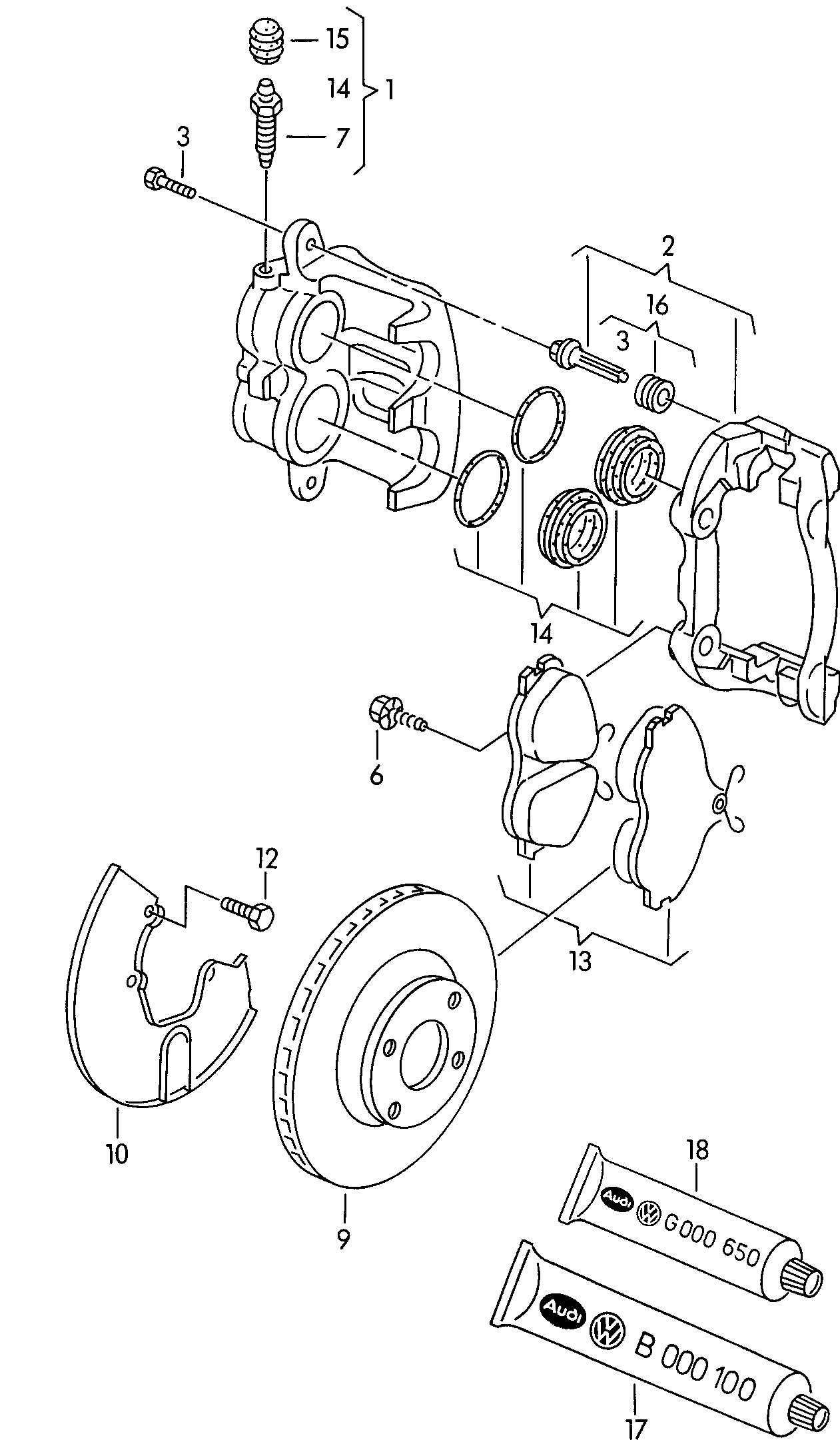 VAG 447698471 - Repair Kit, brake caliper onlydrive.pro