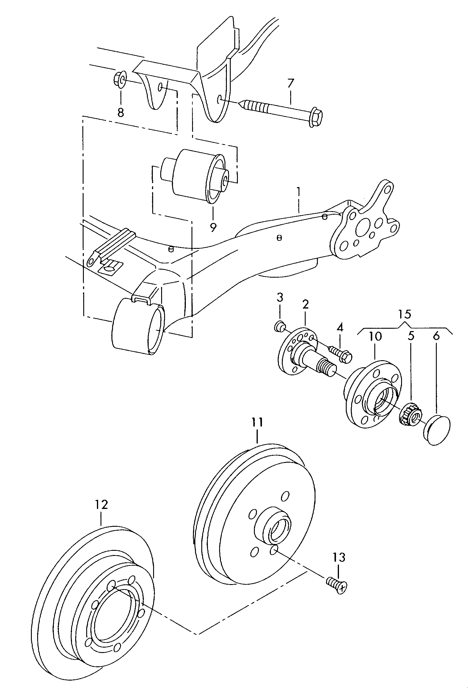 VW 6R0 501 541 C - Mounting, axle beam onlydrive.pro