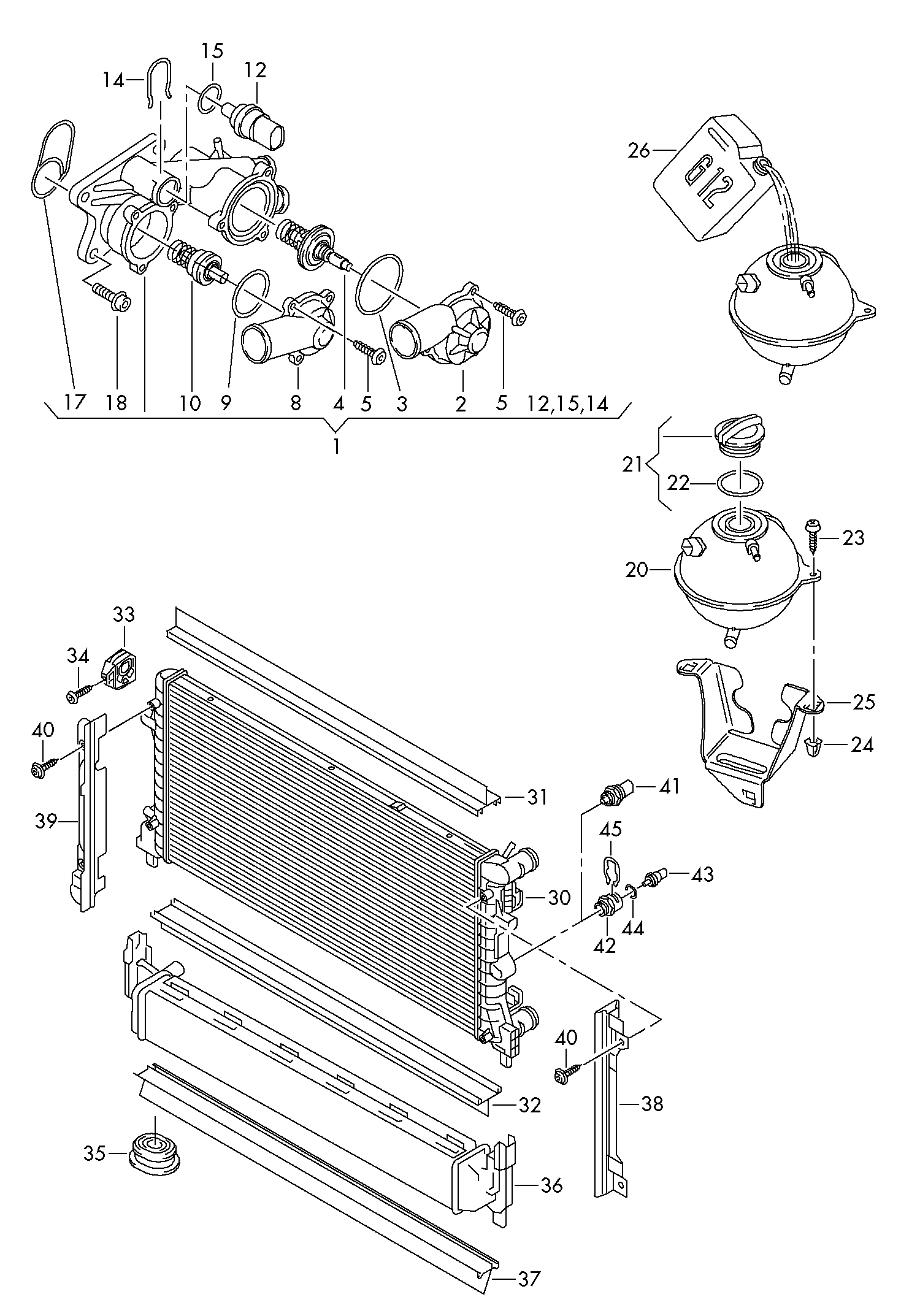 Seat 03C 121 119 - Blīve, Termostats onlydrive.pro