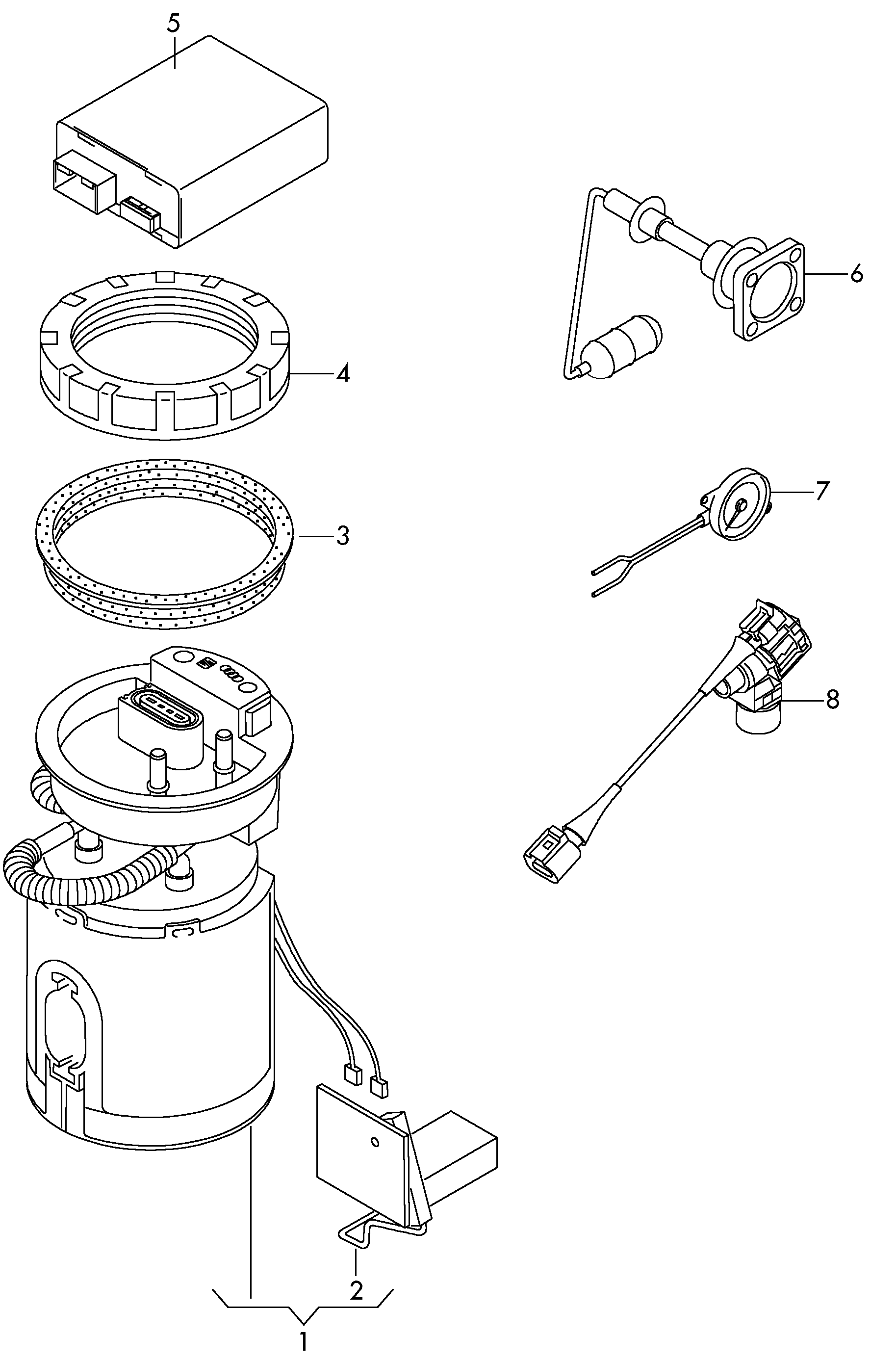 VW 1T0 906 093 G - Управляющий прибор, топливный насос onlydrive.pro