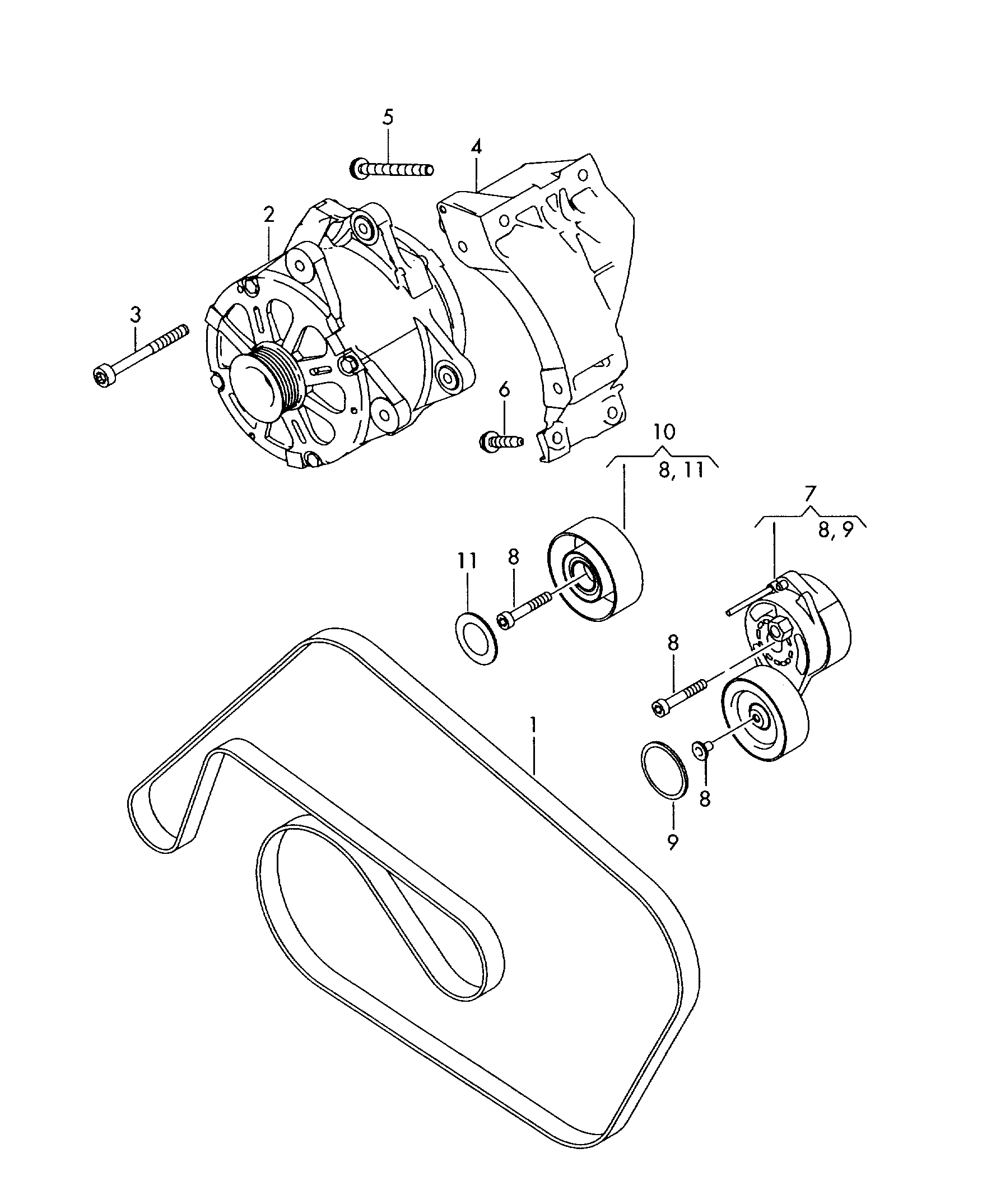 Seat 06E 903 133 Q - Belt Tensioner, v-ribbed belt onlydrive.pro