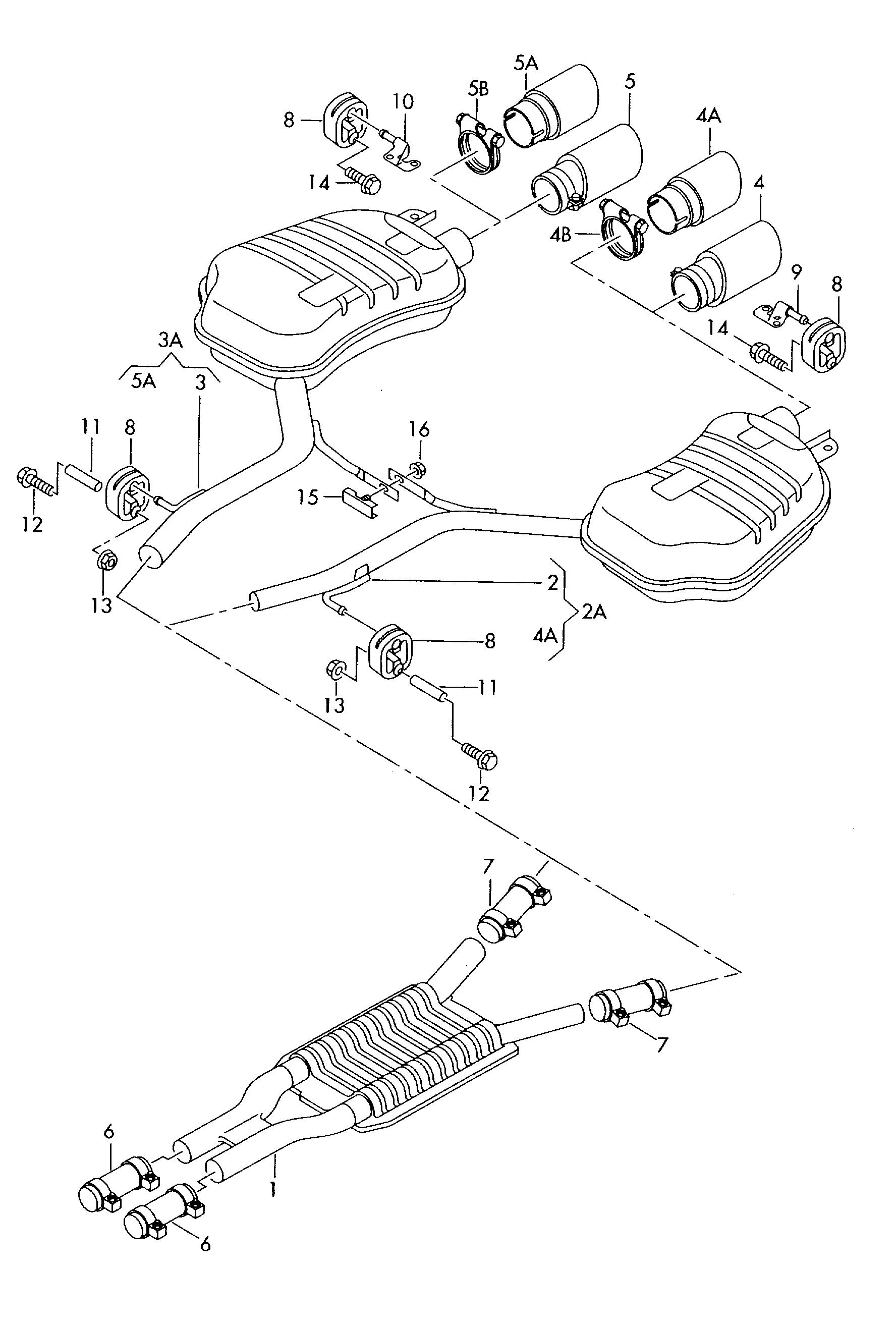 Seat 4F0253147A - Holding Bracket, silencer onlydrive.pro