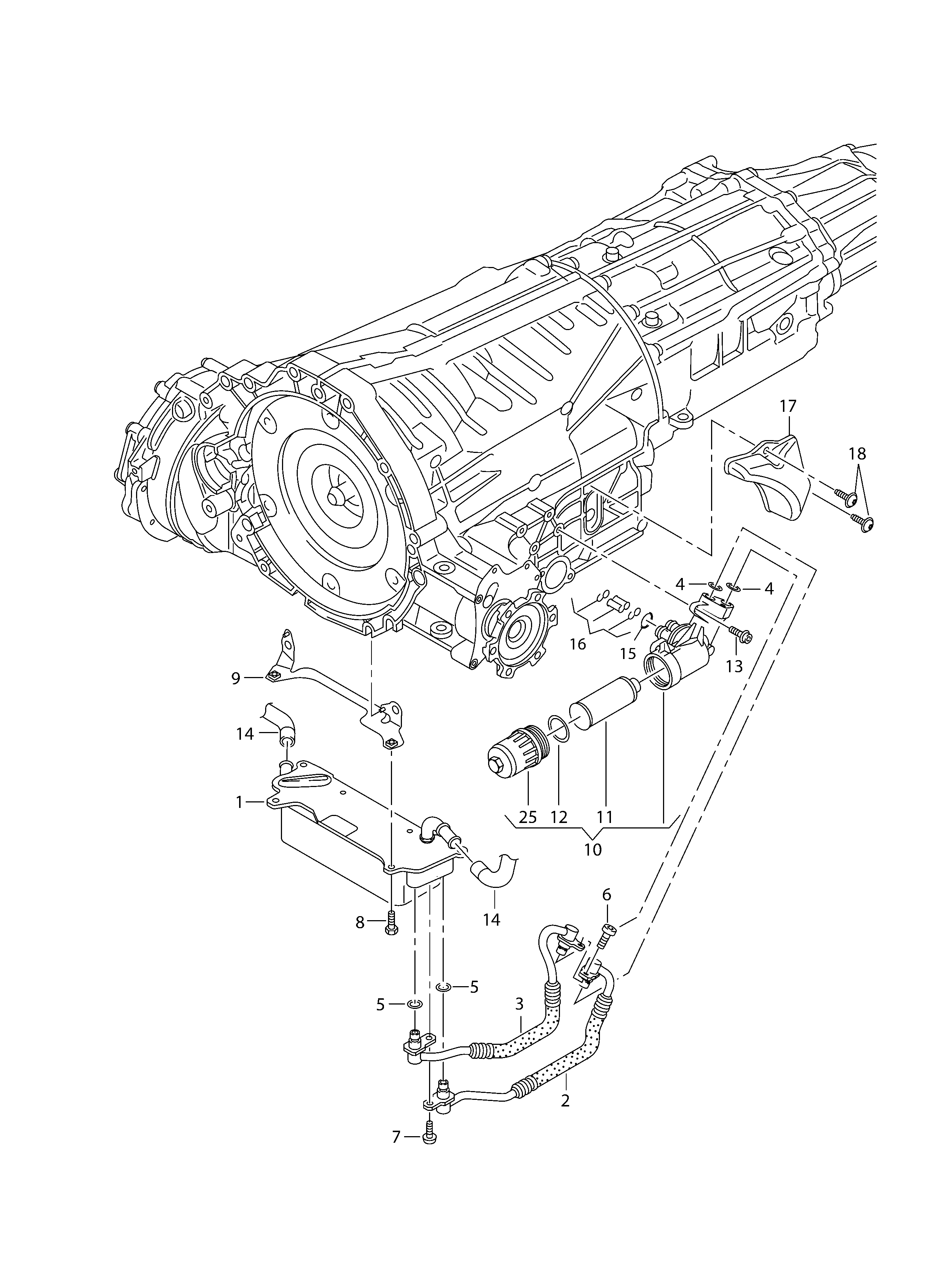 VAG 0B5 398 060 A - Hidrofiltrs, Automātiskā pārnesumkārba onlydrive.pro