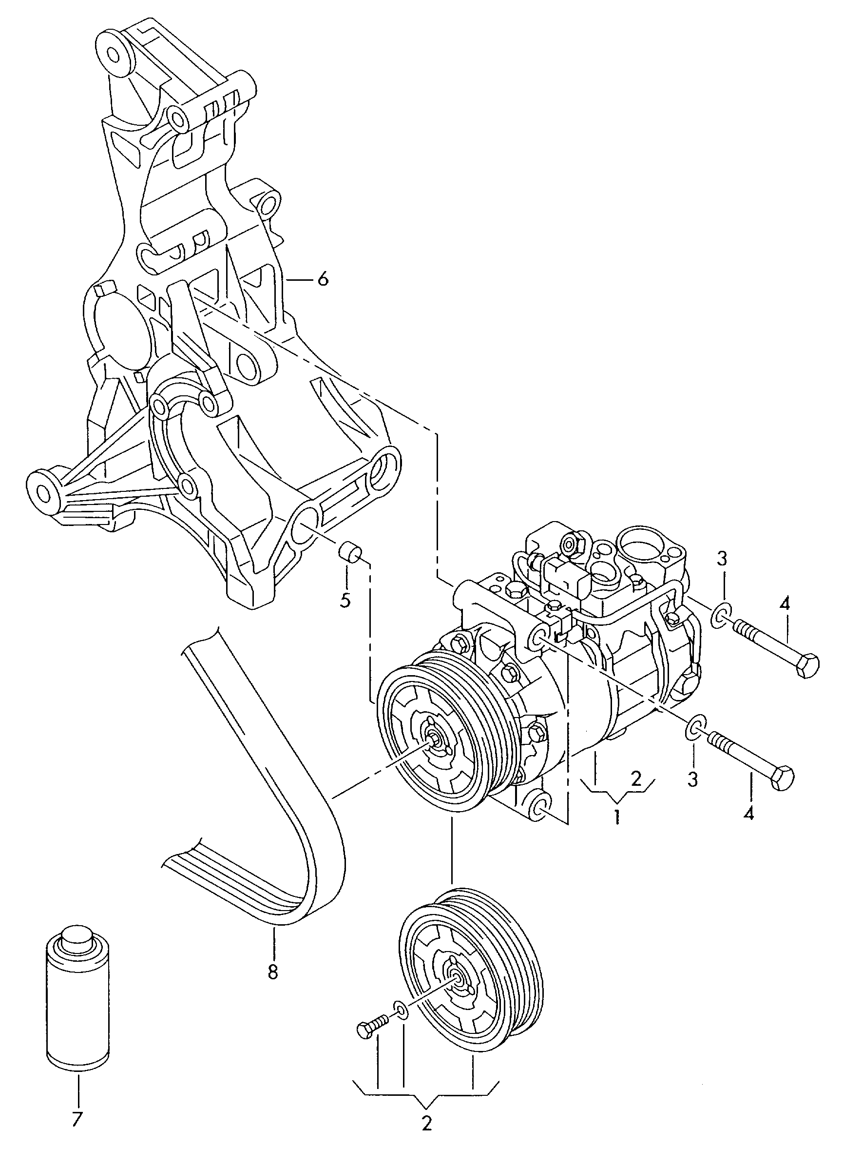 VW 8E0260805BJ - Kompressori, ilmastointilaite onlydrive.pro