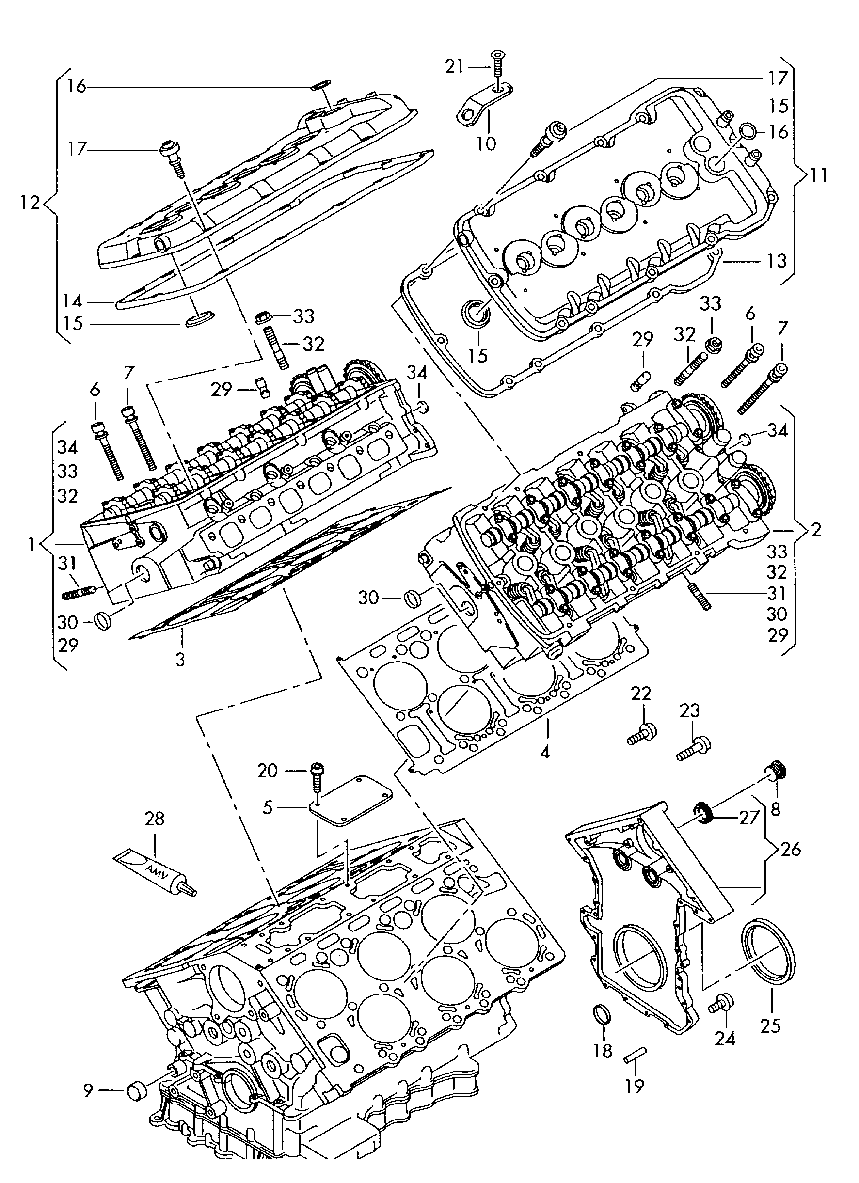 VW 07C 103 484 C - Gasket, cylinder head cover onlydrive.pro