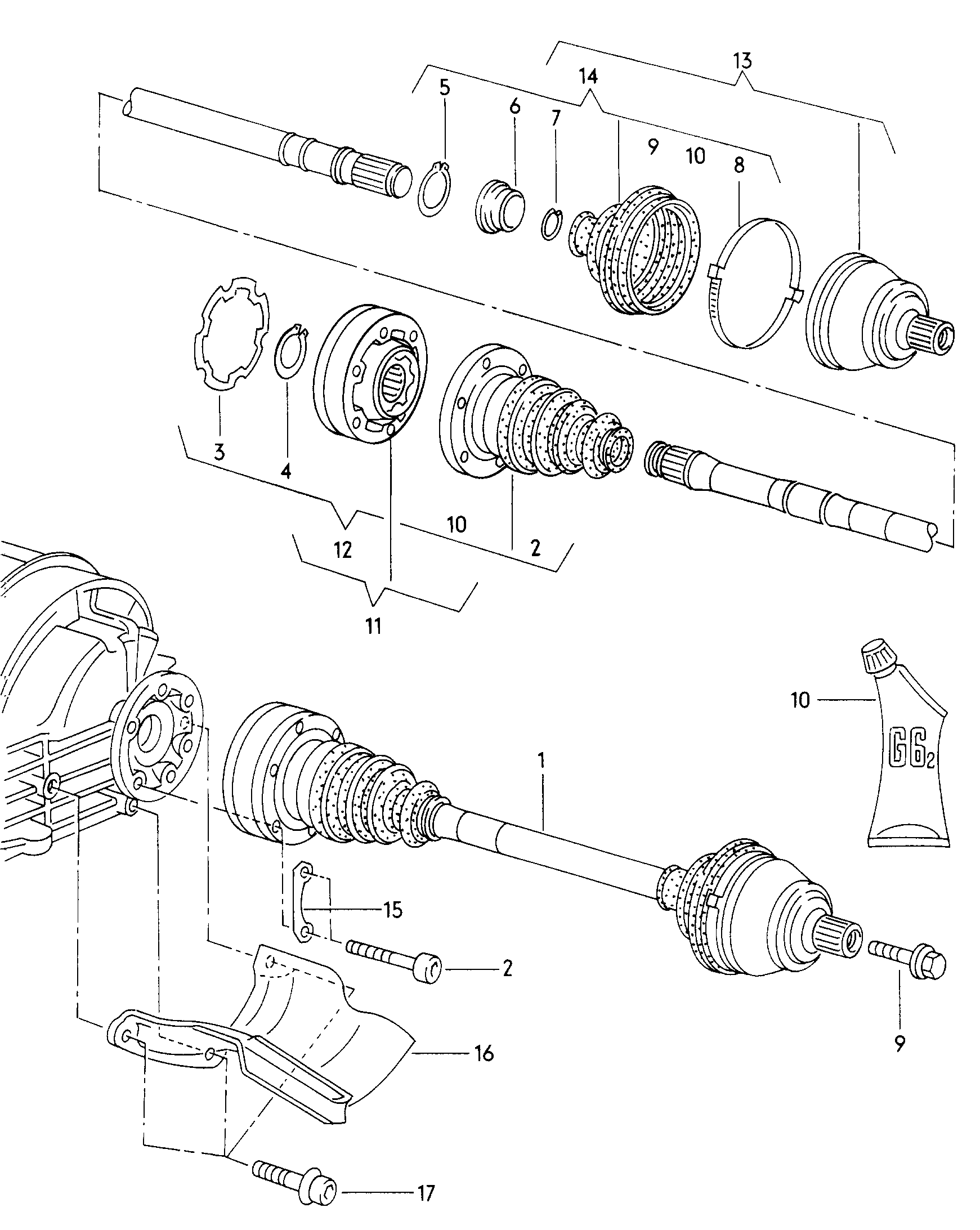 VAG 4D0598099A - Šarnīru komplekts, Piedziņas vārpsta onlydrive.pro