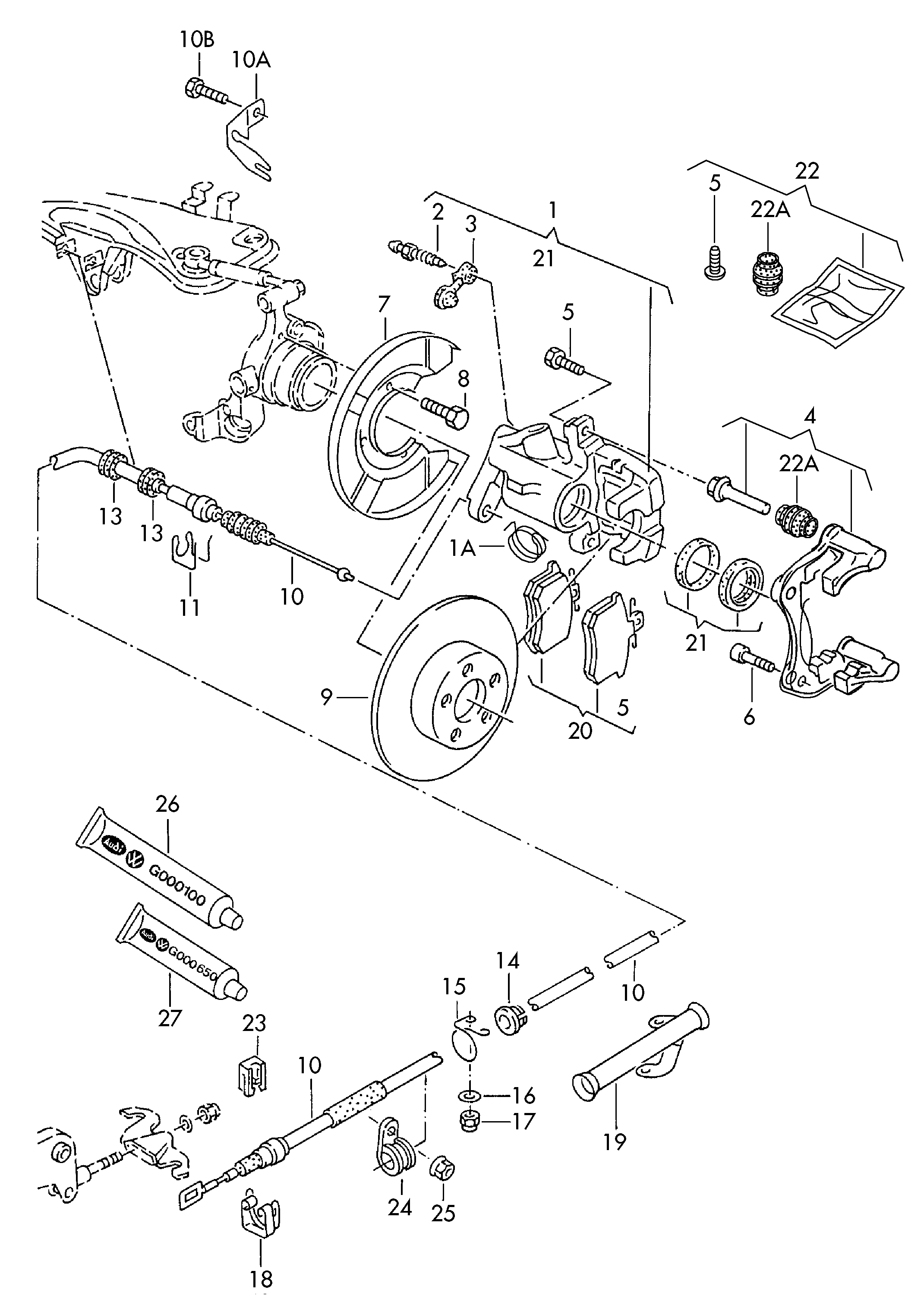 VAG 4D0 615 423E - Bremžu suports onlydrive.pro