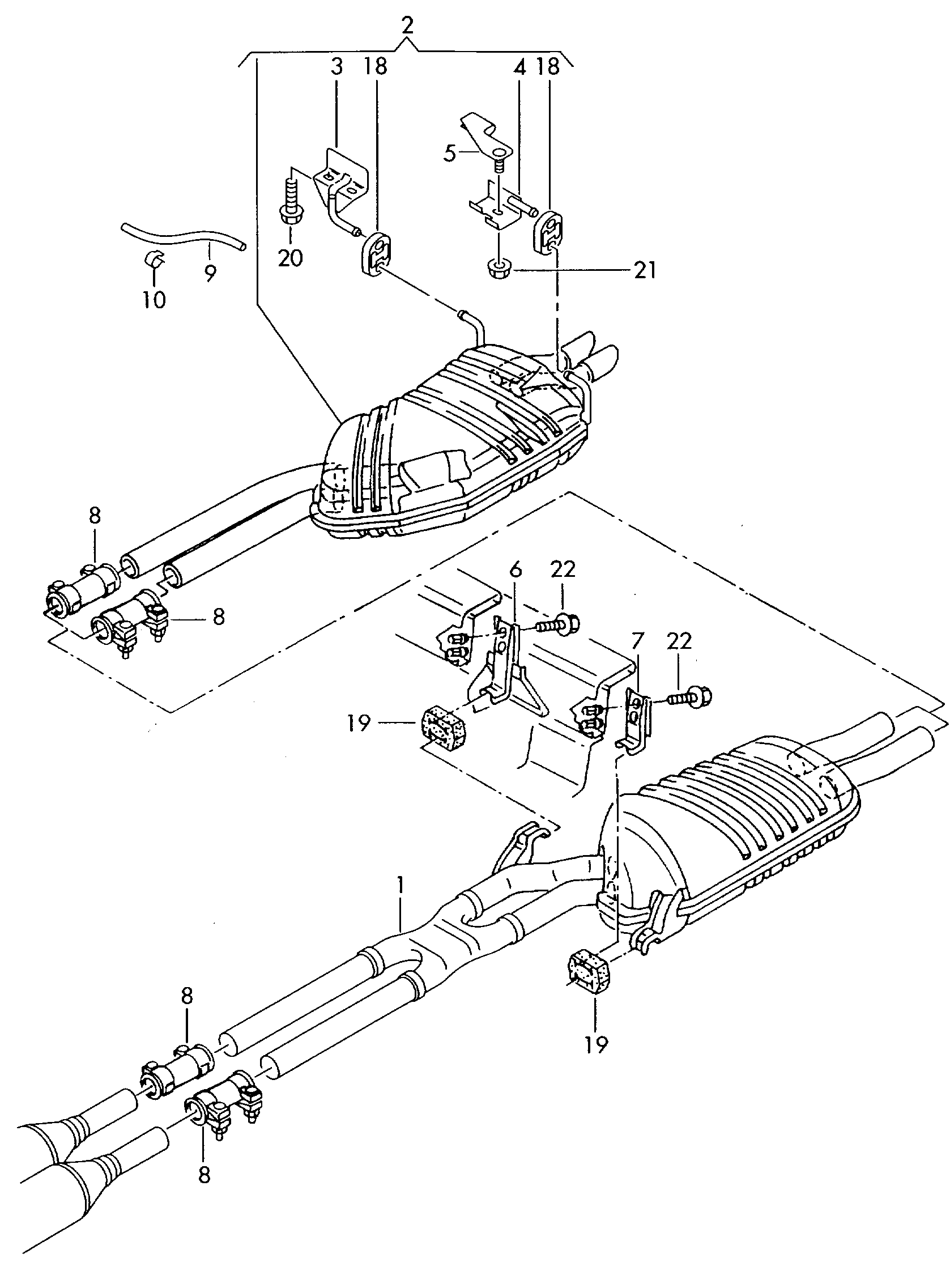 VW 8L9253147 - Кронштейн, втулка, система выпуска ОГ onlydrive.pro