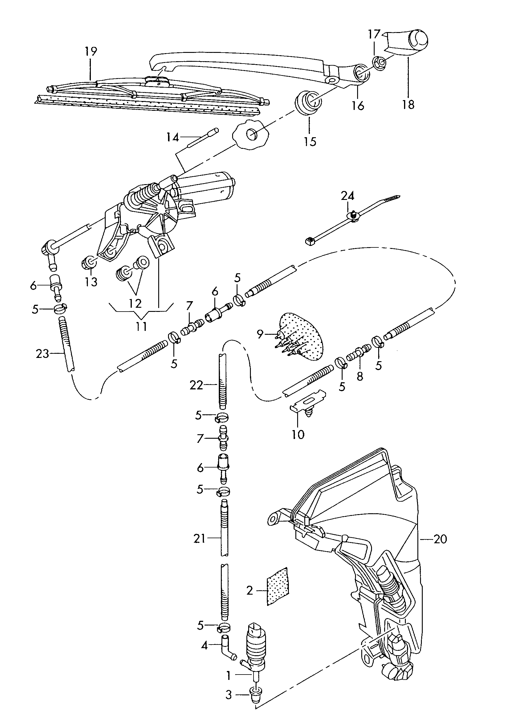 VW 4F9955425 - Wiper Arm, window cleaning onlydrive.pro