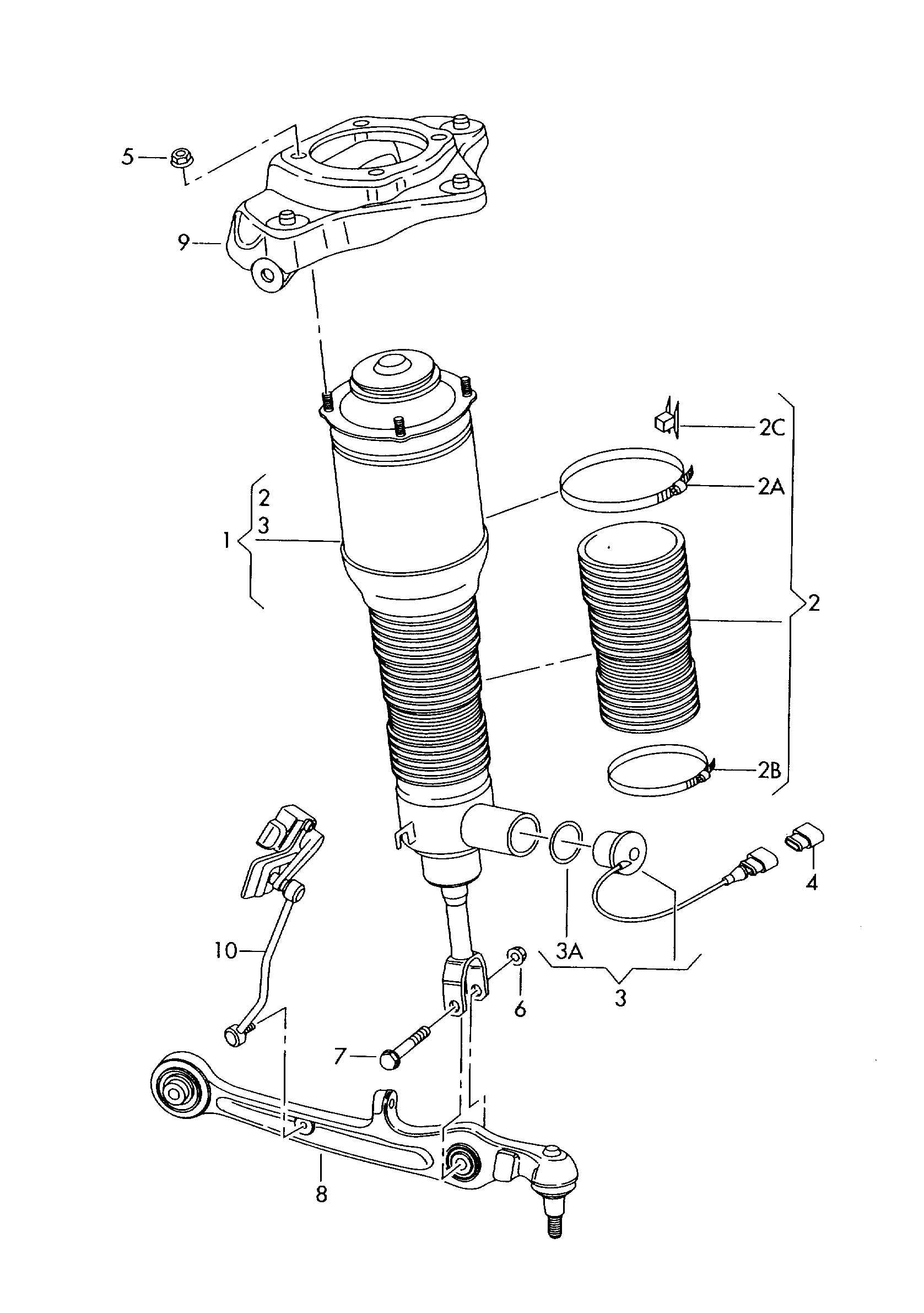 VAG 4F0498085 - Air Spring Strut onlydrive.pro