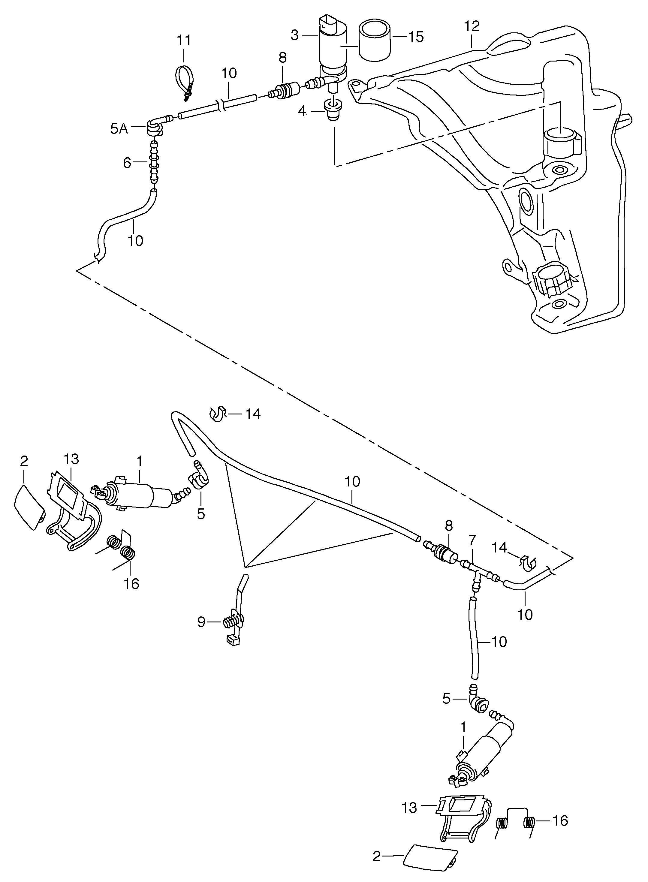 VW 8K0 955 681 - Water Pump, headlight cleaning onlydrive.pro