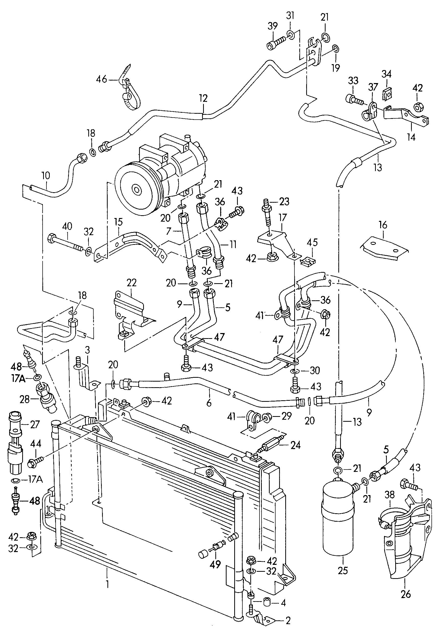 Skoda 8A0260749AK - A/c condenser fluid container with connecting parts: 1 pcs. onlydrive.pro