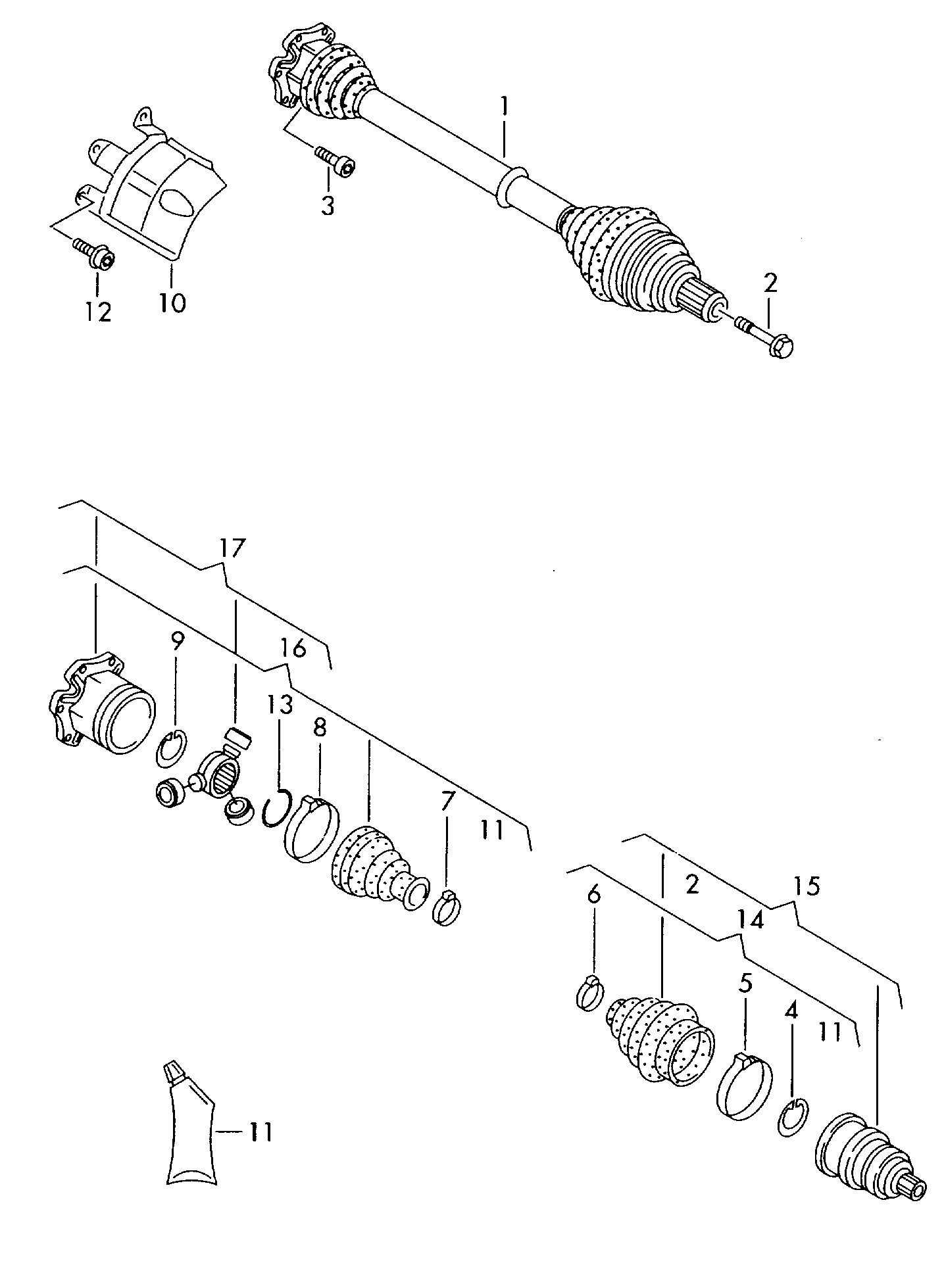 VAG 8K0498099A - Šarnīru komplekts, Piedziņas vārpsta onlydrive.pro