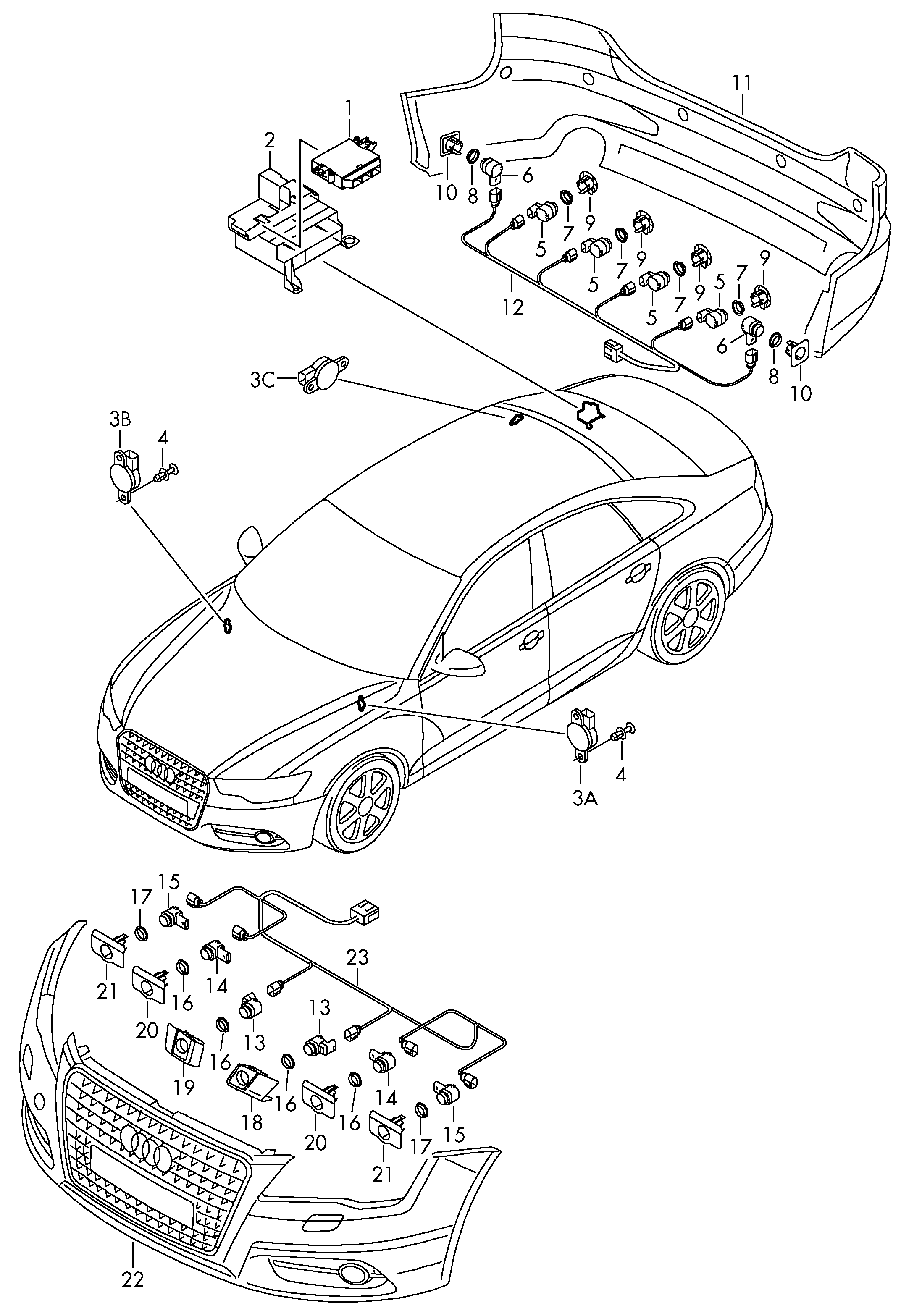 VAG 1S0 919 275 - Parking aid: 2 pcs. onlydrive.pro