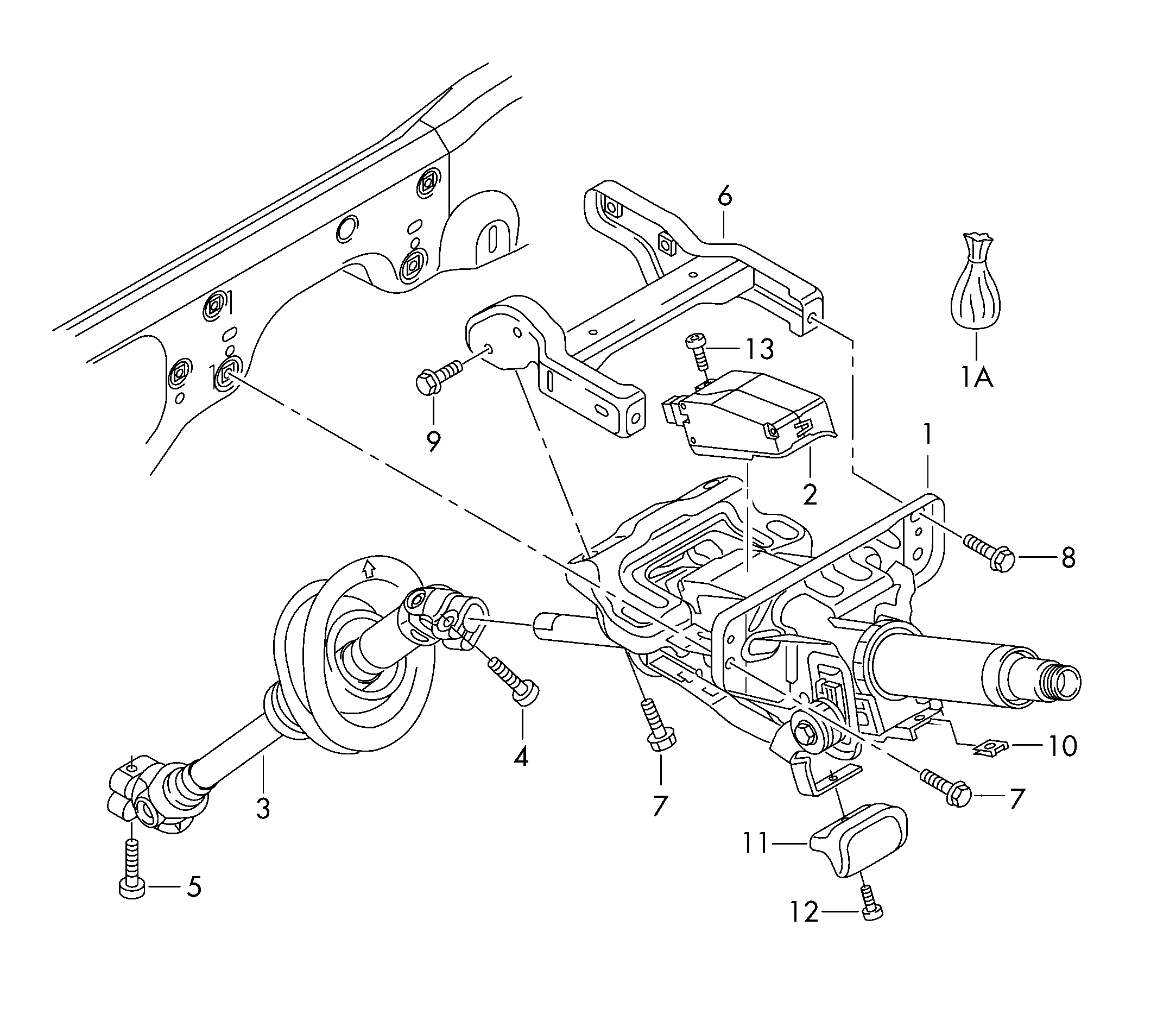 VAG 8K1419753F - Intermediate steering shaft onlydrive.pro