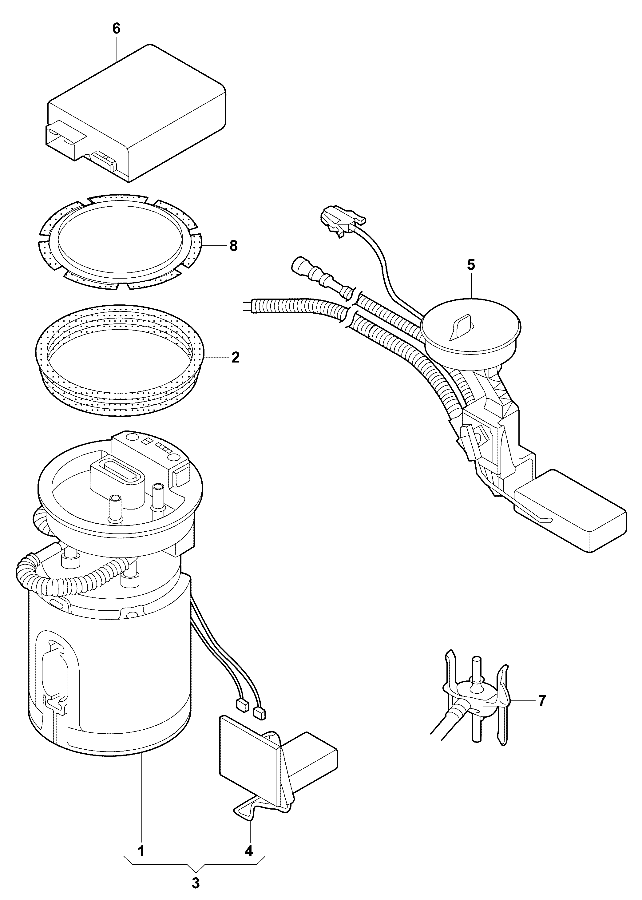 VW 8Z0 919 051A - Kütusepump onlydrive.pro