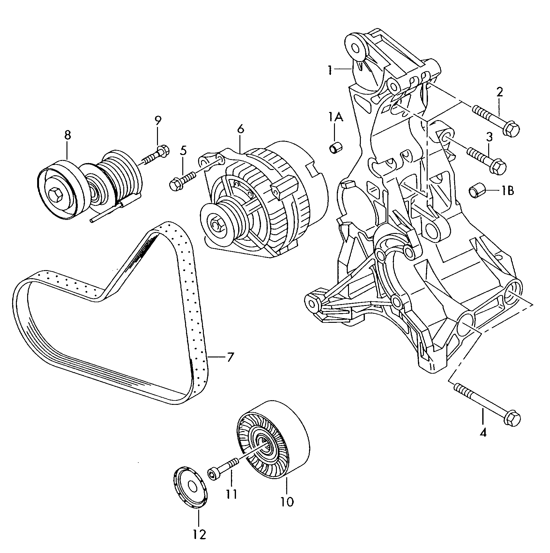 Skoda 038 903 315 AN - Belt Tensioner, v-ribbed belt onlydrive.pro