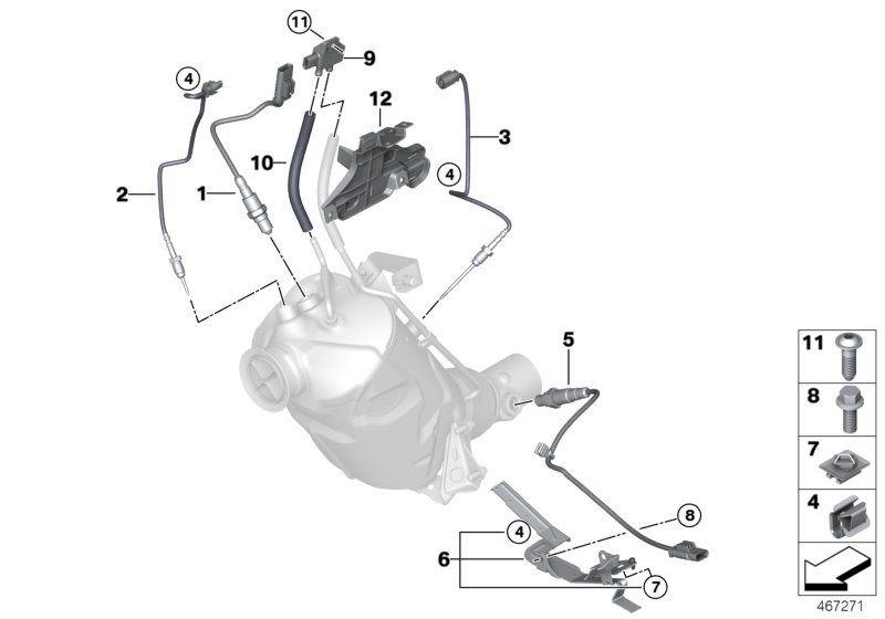 BMW 13 62 8 570 686 - Sensor, exhaust pressure onlydrive.pro