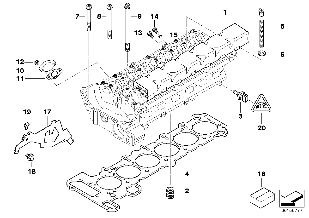 BMW 11 12 7 507 597 - Tarpiklių komplektas, cilindro galva onlydrive.pro