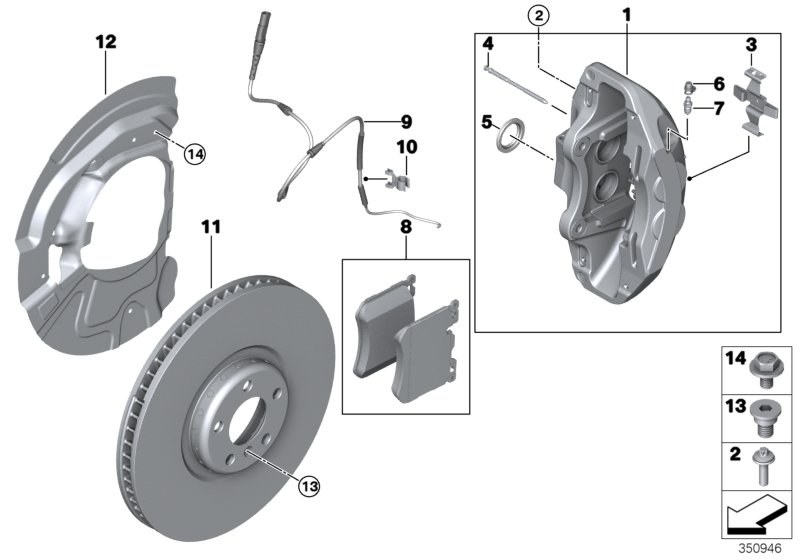 BMW 34116799964 - Piduriklotsi komplekt,ketaspidur onlydrive.pro