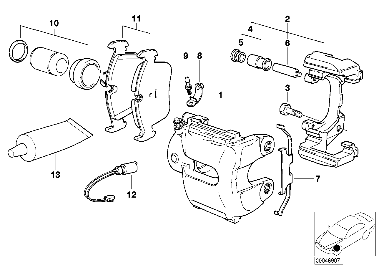 BMW 34116761252 - Bremžu uzliku kompl., Disku bremzes onlydrive.pro