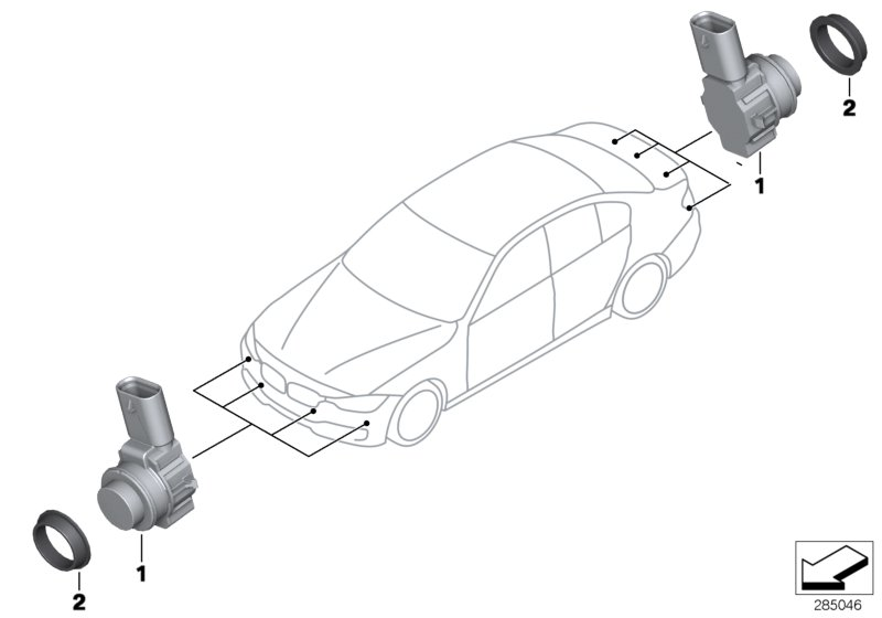 BMW 66 20 9 261 580 - Devējs, Parkošanās palīgsistēma onlydrive.pro