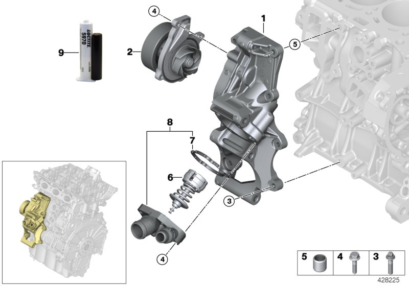 BMW 11 51 8 591 069 - Water Pump onlydrive.pro