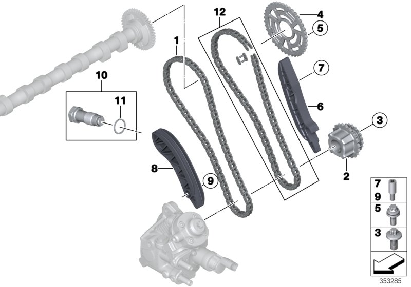 BMW 11 31 8 586 699 - Pavaros grandinės komplektas onlydrive.pro