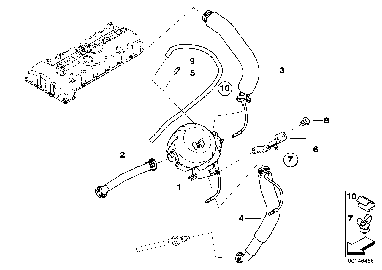 BMW 11 15 7 522 931 - Voolik,Karterituulutus onlydrive.pro