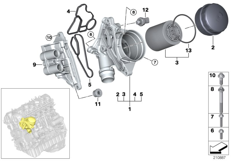 BMW 11 42 8 637 820 - Seal, oil cooler onlydrive.pro