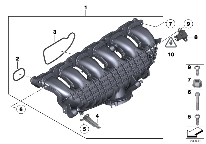 BMW 11 61 7 588 624 - Gasket, intake manifold housing onlydrive.pro