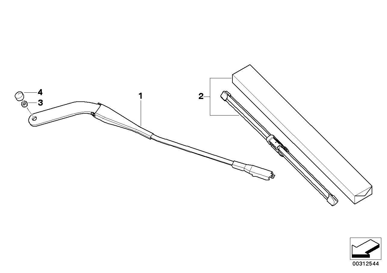 BMW 61612158219 - Wiper arm/wiper blade: 1 Kit pcs. onlydrive.pro