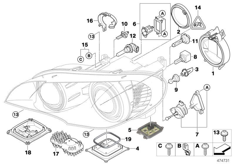 BMW 63 11 7 295 702 - Juhtseade,Kurvituled onlydrive.pro