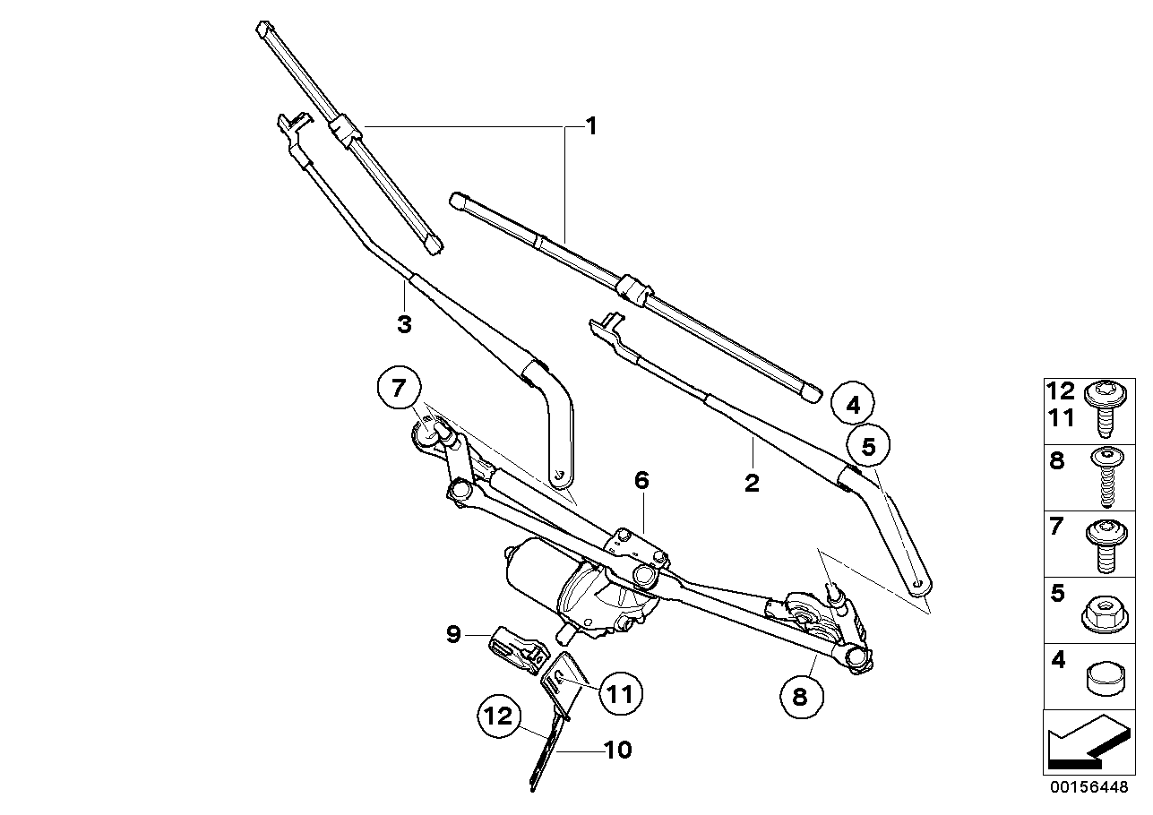 BMW 61610034739 - Single wiper parts: 1 Kit pcs. onlydrive.pro