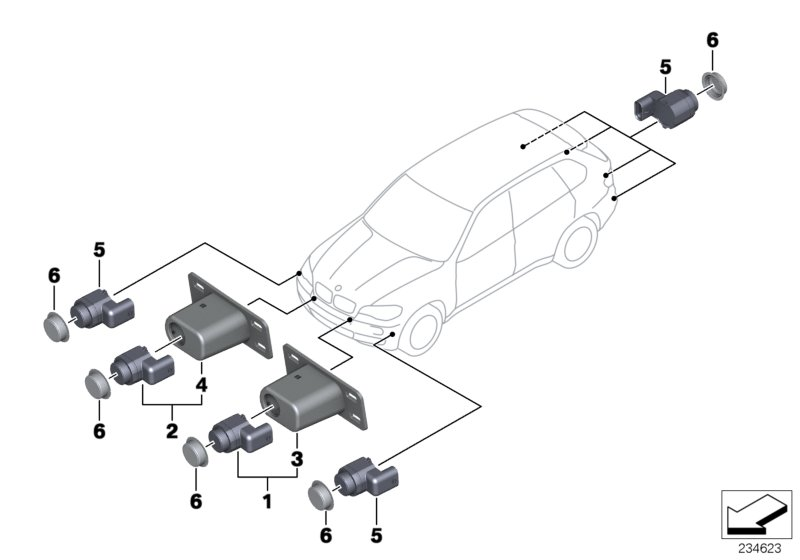 BMW 66 20 9 142 211 - Sensor, parking assist onlydrive.pro