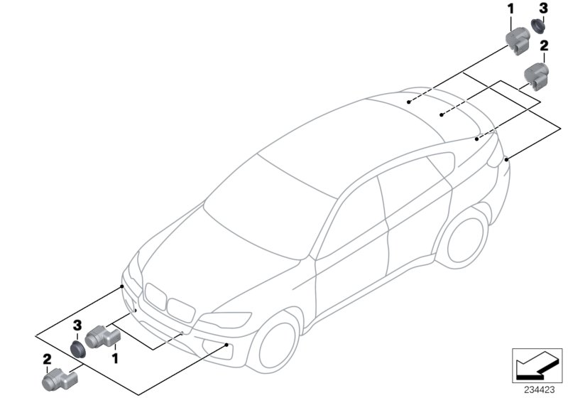 BMW 66 20 9 154 967 - Sensor, parking assist onlydrive.pro